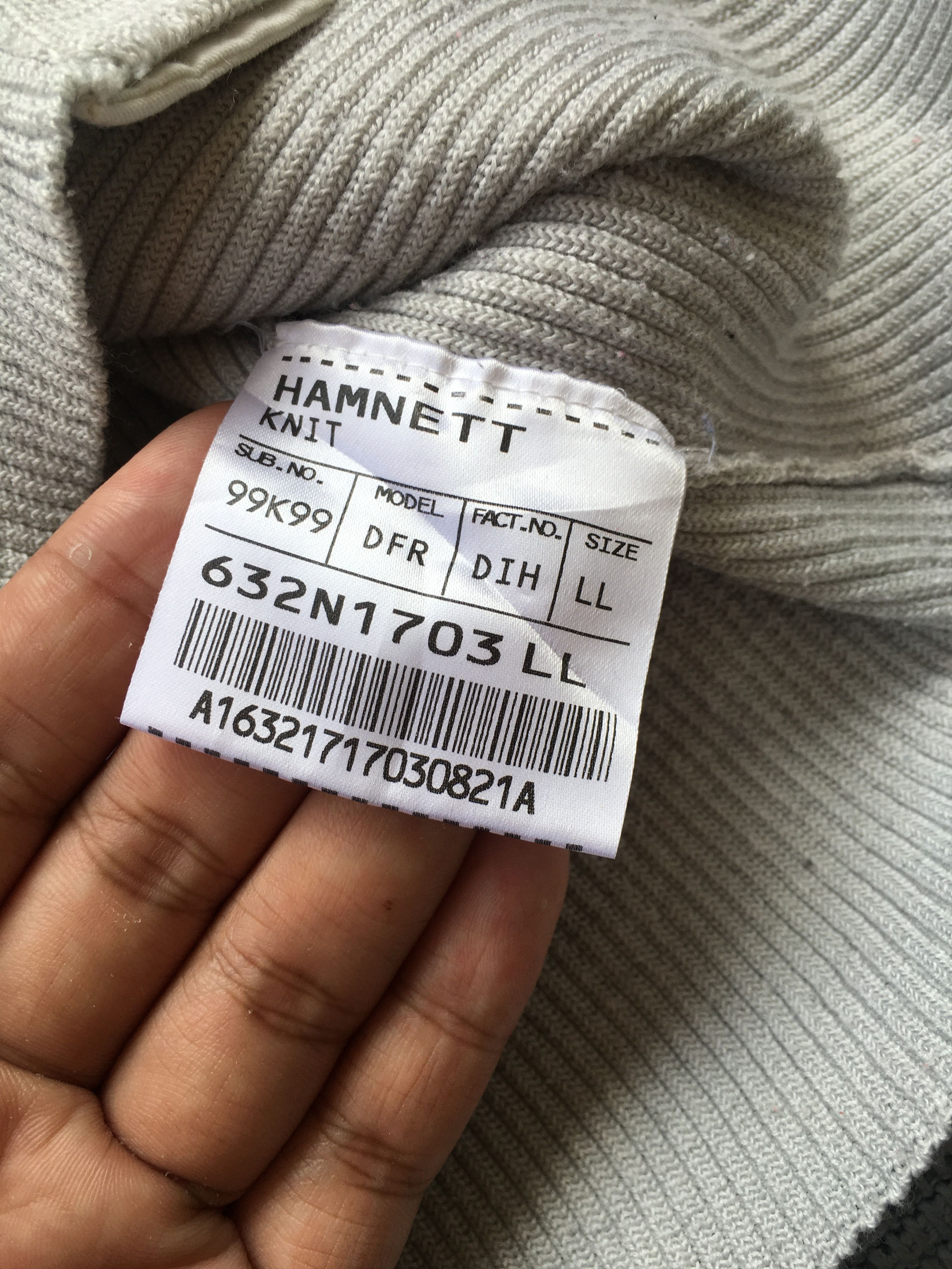 Japanese Brand hamnett gray knit Size US L / EU 52-54 / 3 - 5 Thumbnail