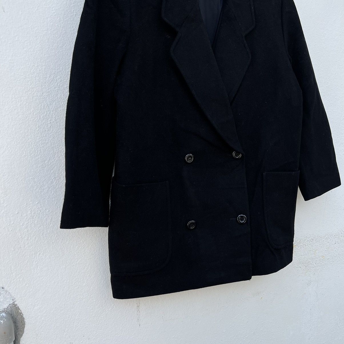 Burberry RICH DARK BLACK - DOUBLE BREAST WOOL JACKET COAT Size US M / EU 48-50 / 2 - 4 Thumbnail