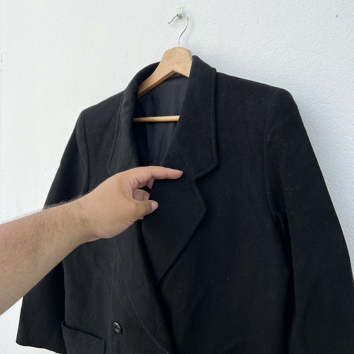Burberry RICH DARK BLACK - DOUBLE BREAST WOOL JACKET COAT Size US M / EU 48-50 / 2 - 5 Thumbnail