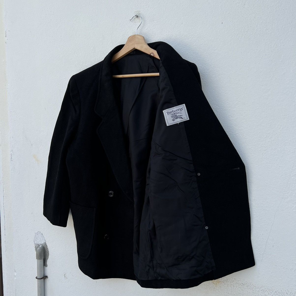 Burberry RICH DARK BLACK - DOUBLE BREAST WOOL JACKET COAT Size US M / EU 48-50 / 2 - 9 Thumbnail