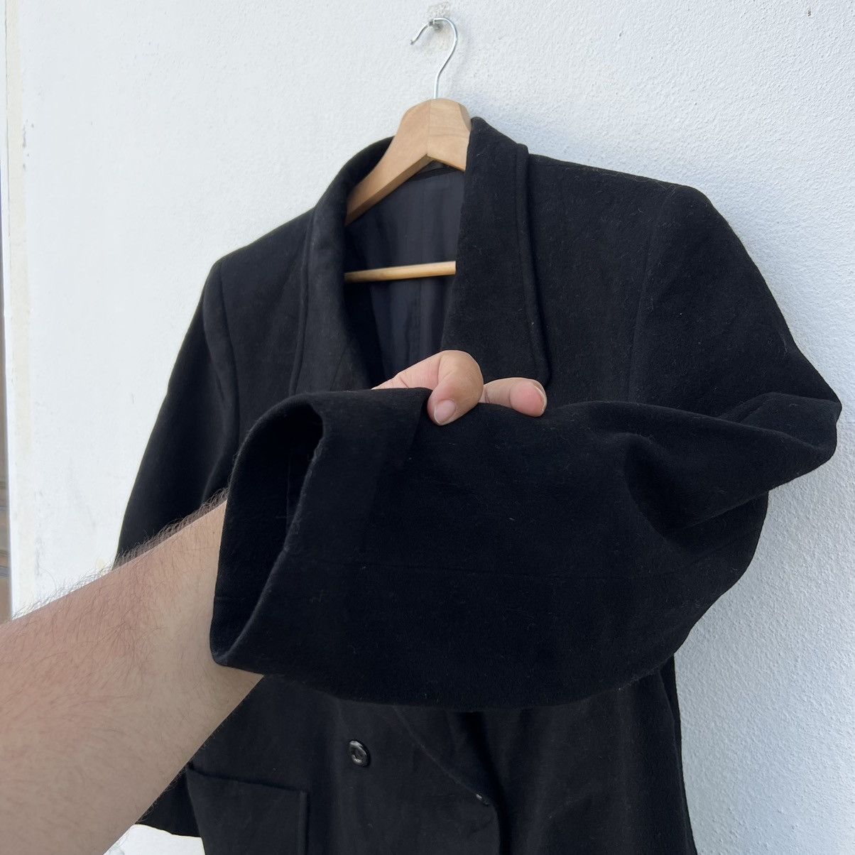 Burberry RICH DARK BLACK - DOUBLE BREAST WOOL JACKET COAT Size US M / EU 48-50 / 2 - 6 Thumbnail