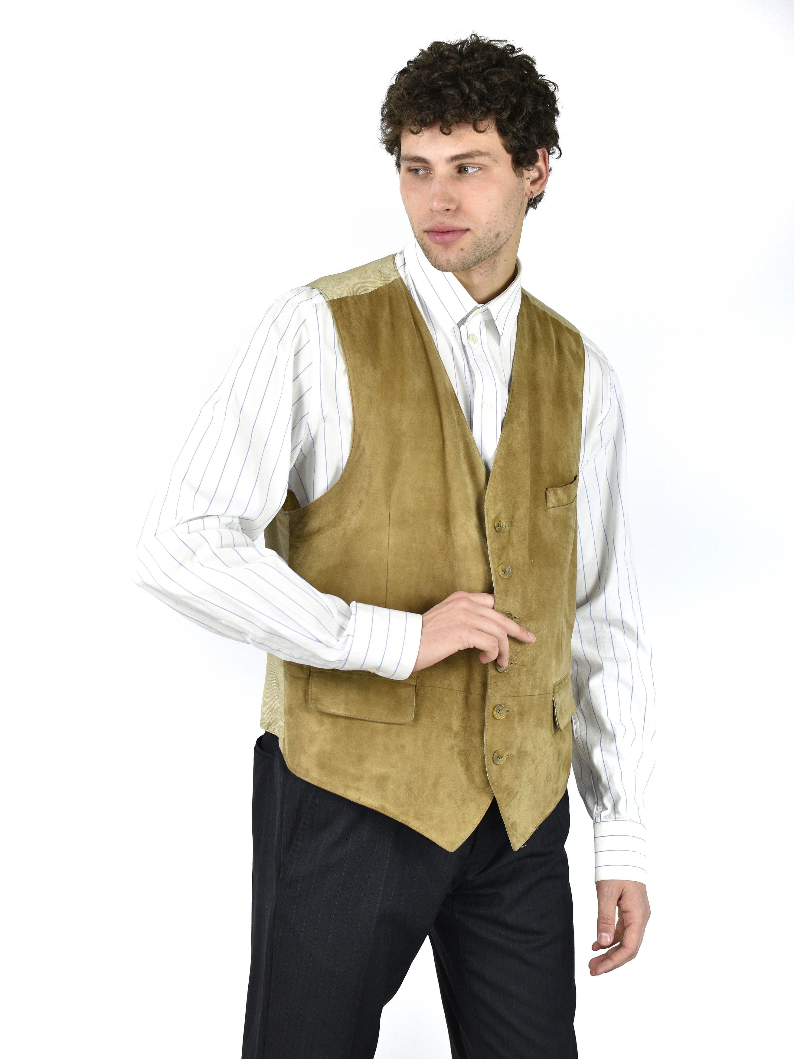Vintage Vintage Yves Saint Laurent YSL Gilet Vest Size 44R - 1 Thumbnail