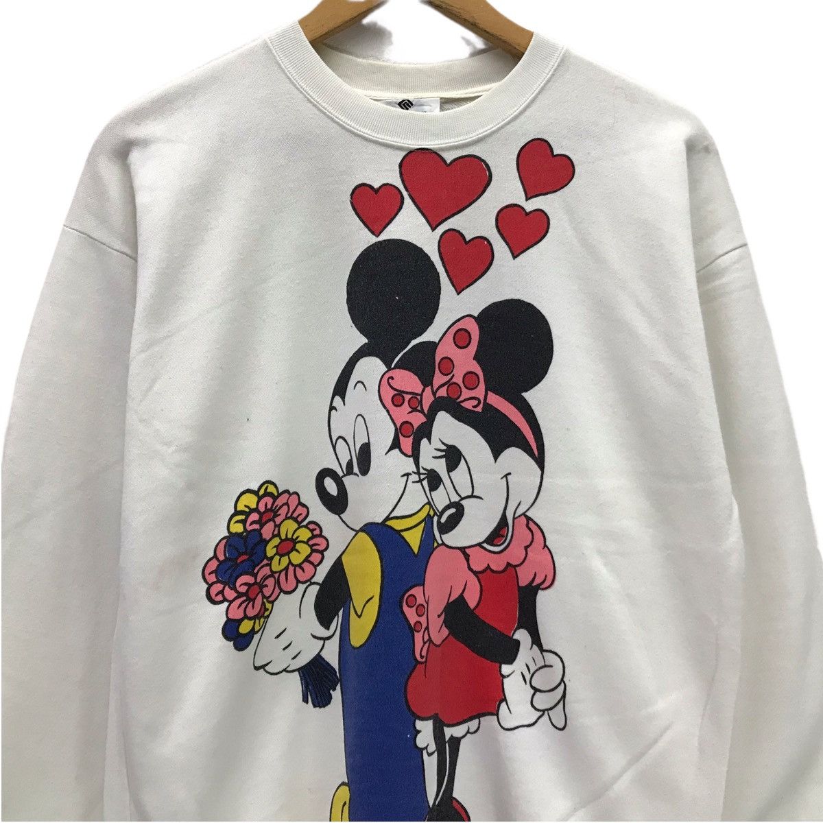 Mickey Mouse × Vintage Vintage Mirror DISNEY Mickey Minnie With Love Sweatshirt Size US M / EU 48-50 / 2 - 3 Thumbnail