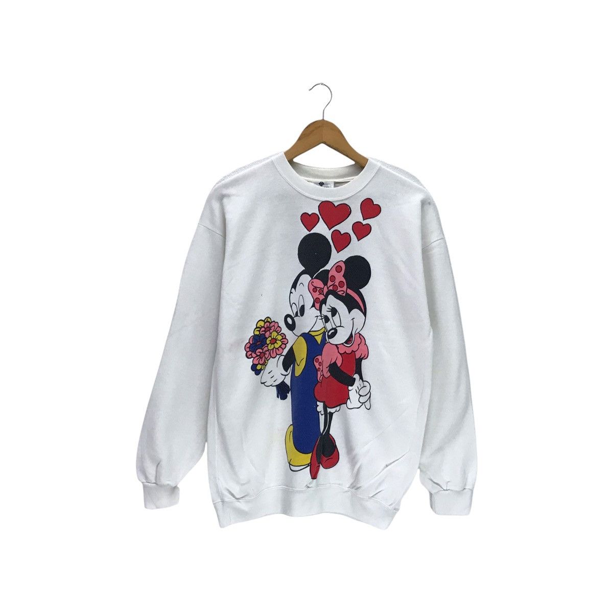 Mickey Mouse × Vintage Vintage Mirror DISNEY Mickey Minnie With Love Sweatshirt Size US M / EU 48-50 / 2 - 2 Thumbnail