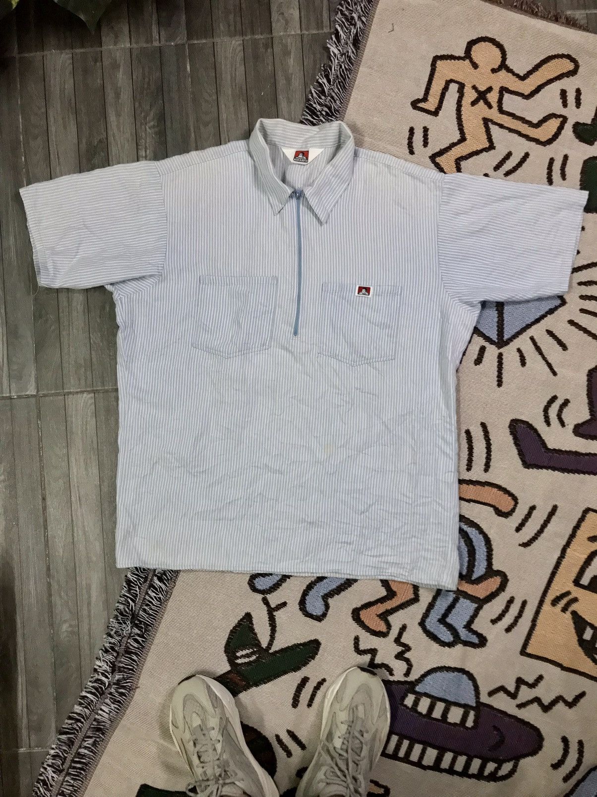 Ben Davis × Vintage Vintage Ben Davis work shirt hickory stripe Size US L / EU 52-54 / 3 - 1 Thumbnail