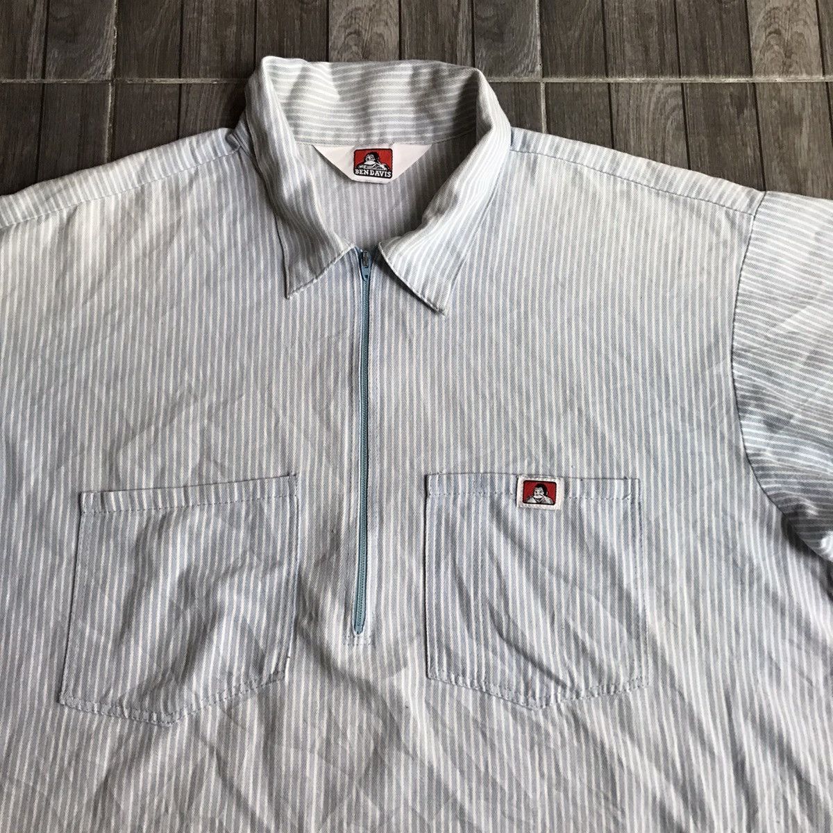 Ben Davis × Vintage Vintage Ben Davis work shirt hickory stripe Size US L / EU 52-54 / 3 - 10 Thumbnail