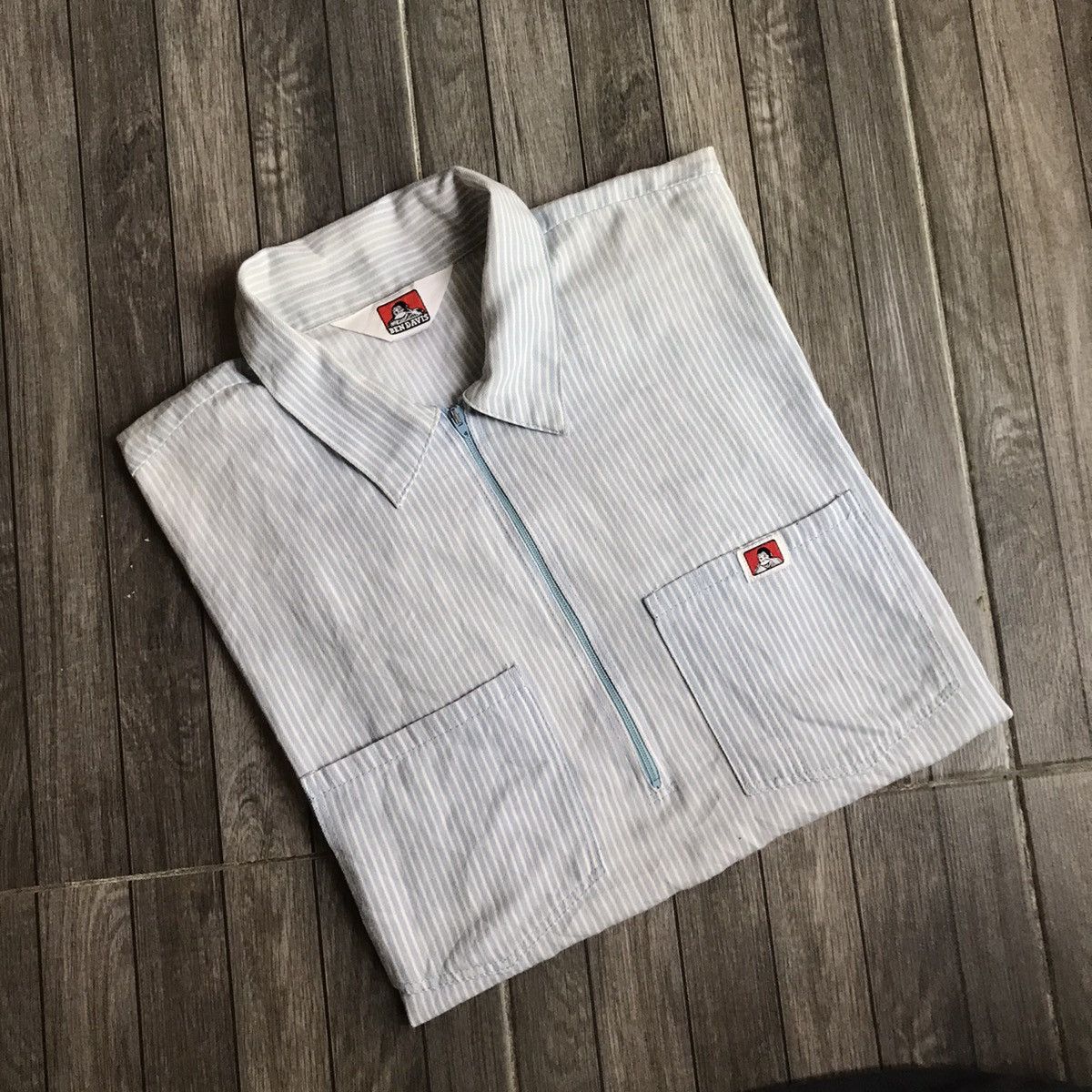 Ben Davis × Vintage Vintage Ben Davis work shirt hickory stripe Size US L / EU 52-54 / 3 - 8 Thumbnail