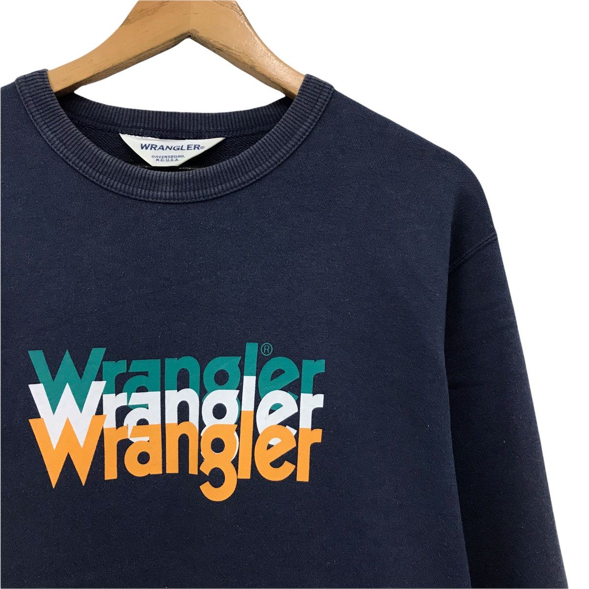 Japanese Brand × Vintage × Wrangler Vintage Wrangler Big Logo Sweatshirt Size US M / EU 48-50 / 2 - 4 Thumbnail