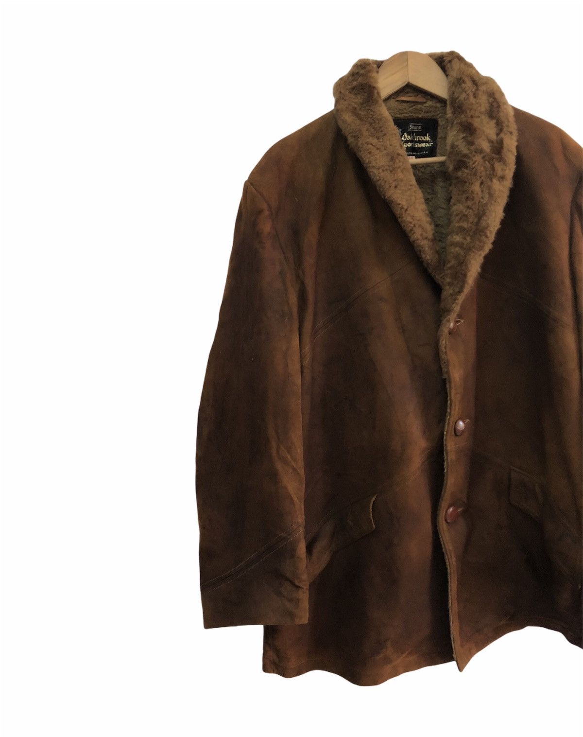 Sears Vintage 70s Sears Shearling Leather Heavy Coat Size US L / EU 52-54 / 3 - 4 Thumbnail