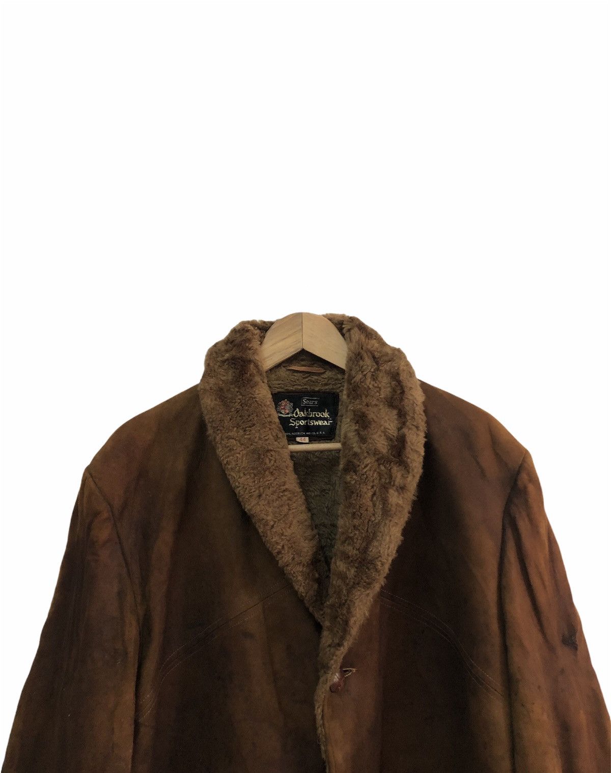 Sears Vintage 70s Sears Shearling Leather Heavy Coat Size US L / EU 52-54 / 3 - 3 Thumbnail