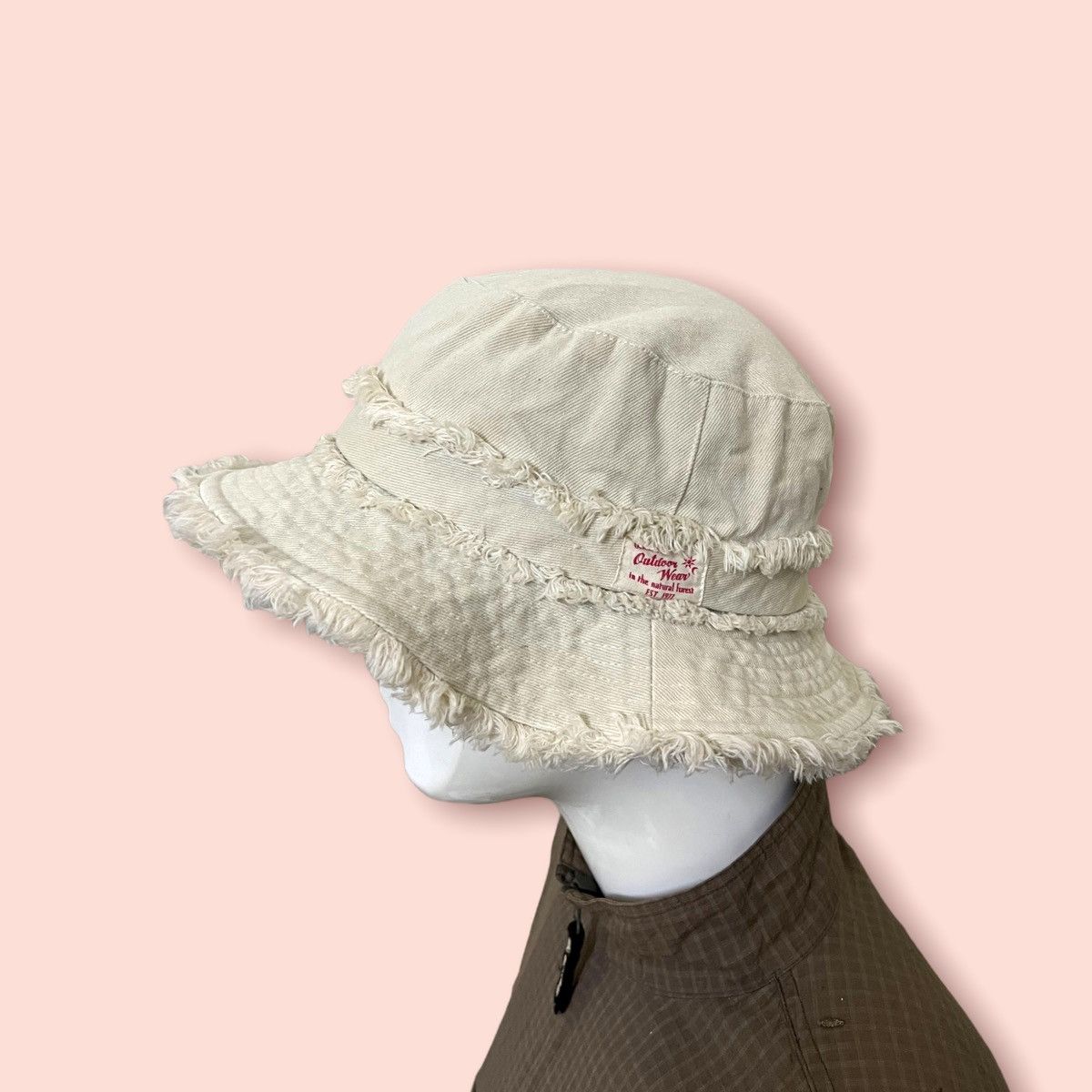 Japanese Brand DOPE🔥TITICACA RAW EDGE OUTDOOR BUCKET HAT Size ONE SIZE - 2 Thumbnail