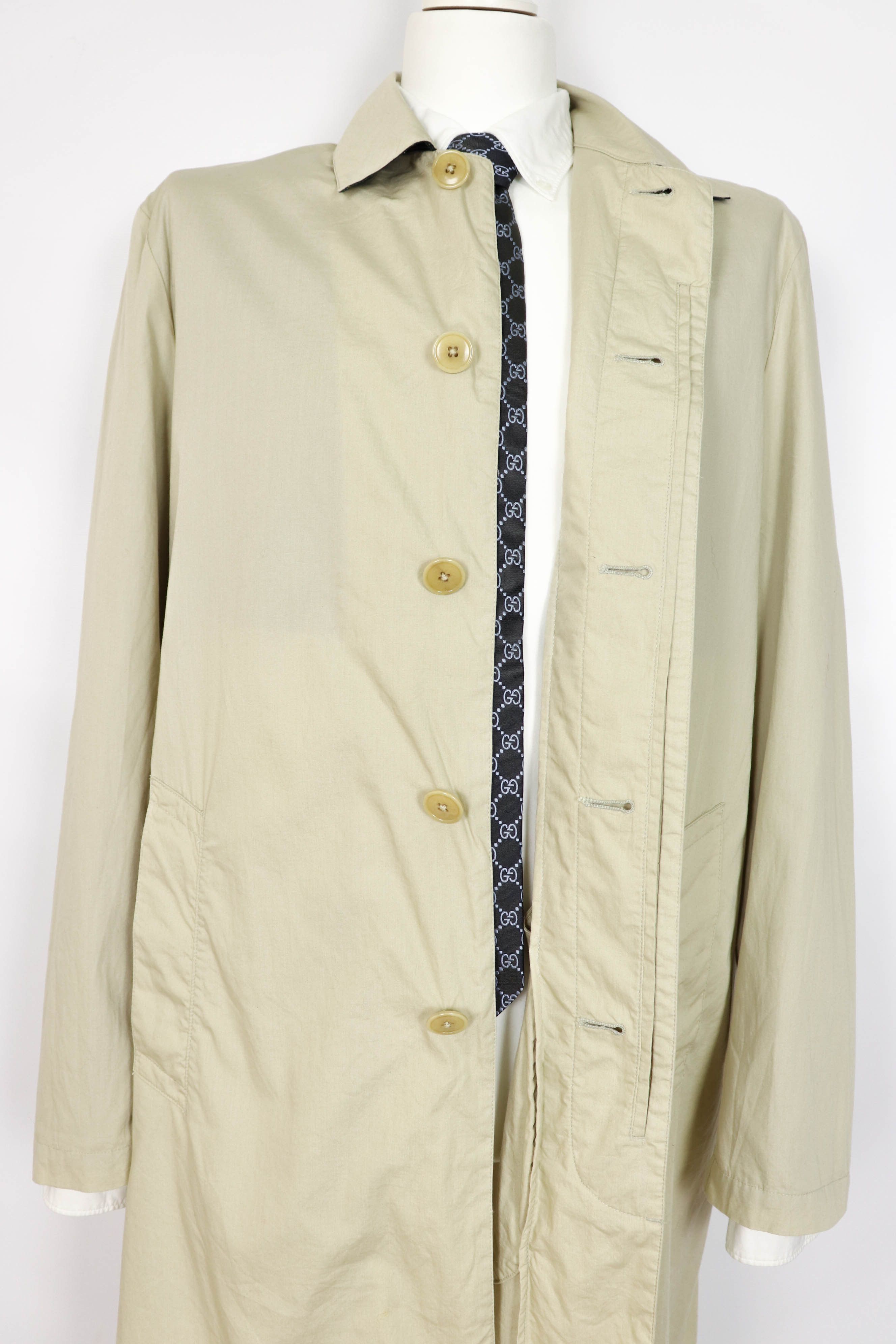 Polo Ralph Lauren Polo by Ralph Lauren Vintage Beige Cotton Mac Coat Jacket Size US M / EU 48-50 / 2 - 6 Thumbnail