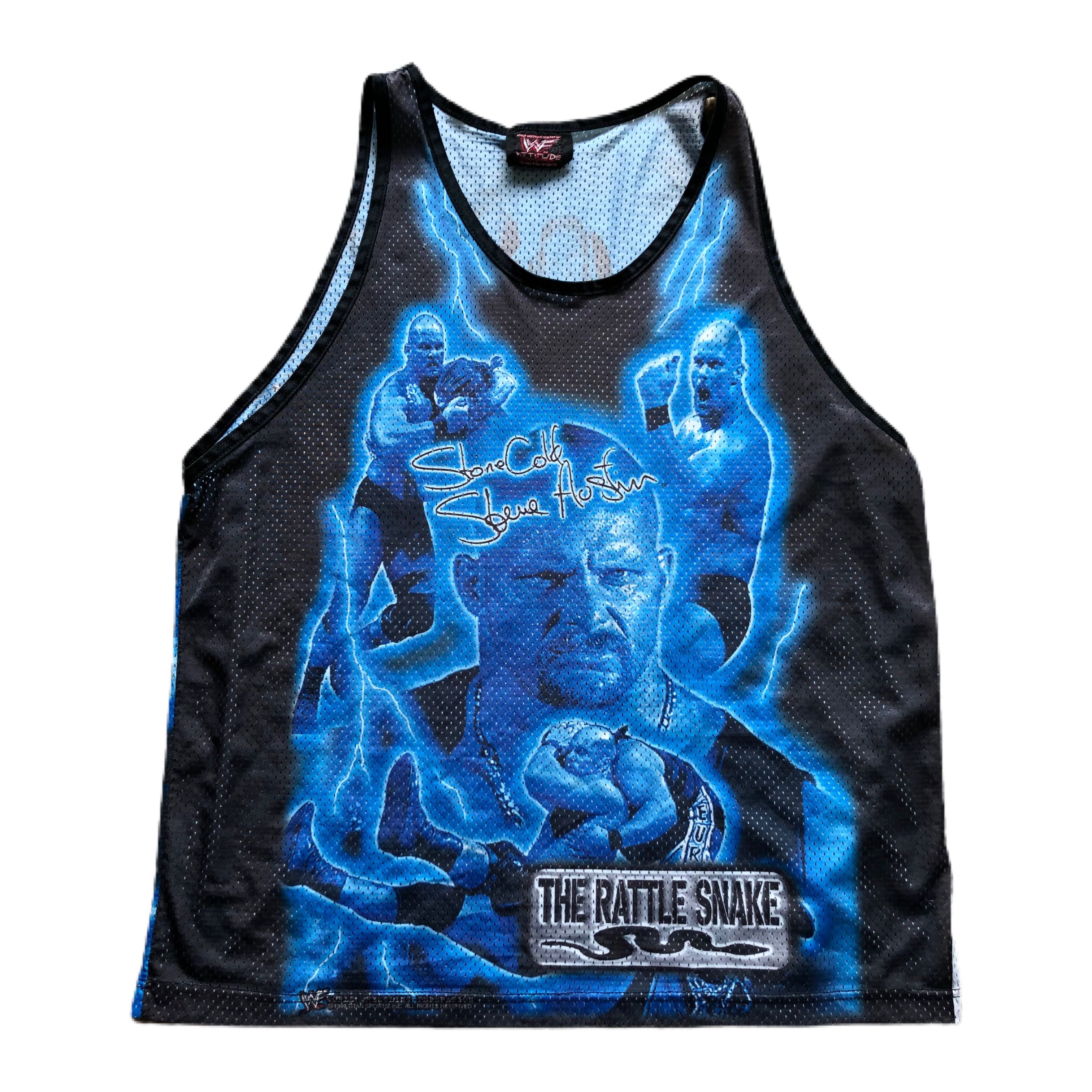 Vintage × WWF Vintage WWF Stone Cold Steve Austin Jersey Size US XL / EU 56 / 4 - 1 Thumbnail