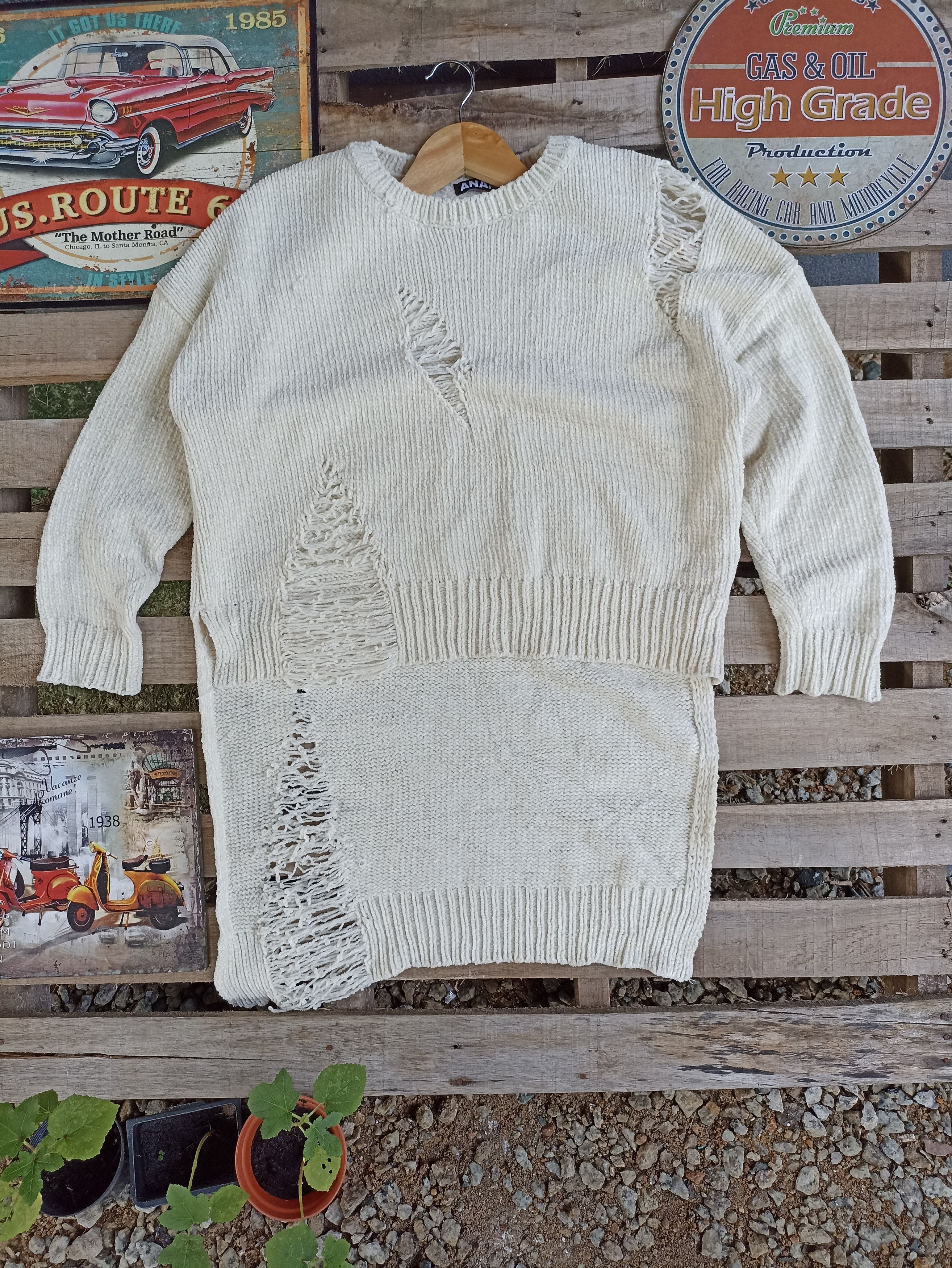 Aran Isles Knitwear × Japanese Brand × Other Anap Distressed Knit Clothing Size XL / US 12-14 / IT 48-50 - 1 Thumbnail