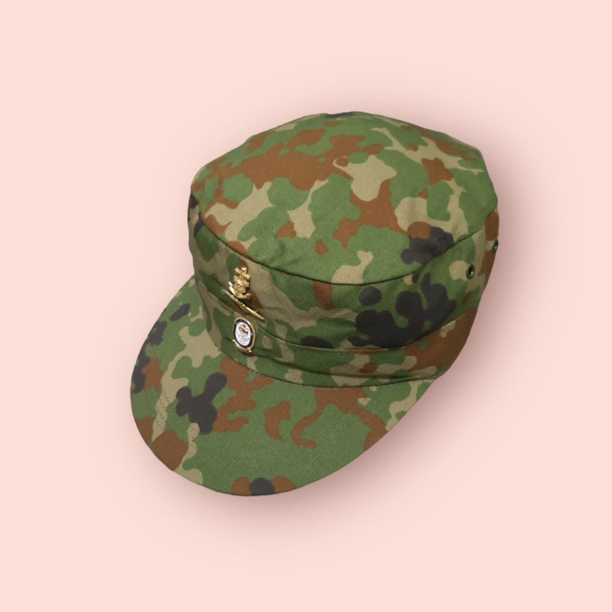 Japanese Brand JAPAN PACIFIC KIRISHIMA CAMOUFLAGE HAT WITH BADGES Size ONE SIZE - 1 Thumbnail