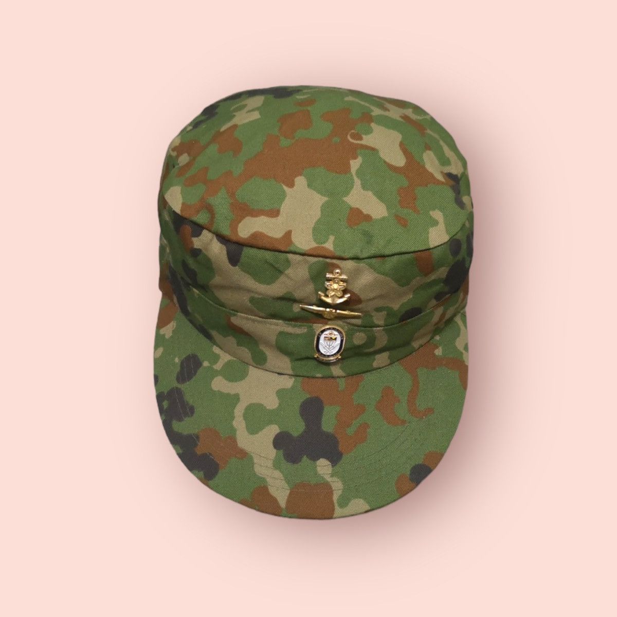 Japanese Brand JAPAN PACIFIC KIRISHIMA CAMOUFLAGE HAT WITH BADGES Size ONE SIZE - 2 Thumbnail