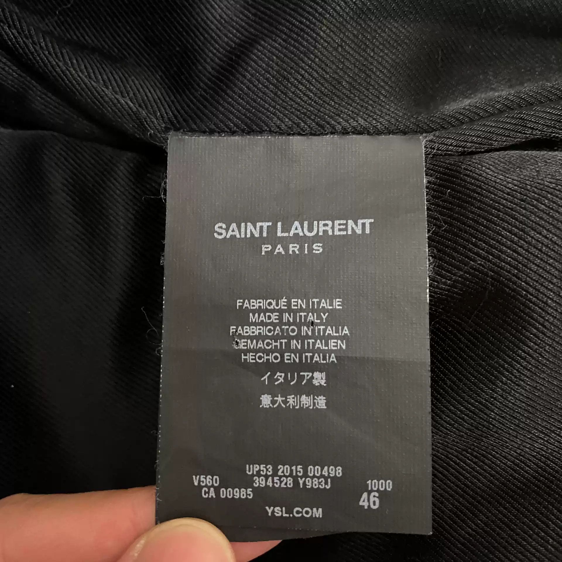 Yves Saint Laurent Saint Laurent 15Fw Woolen Zip Jacket Size 46 Black Size US S / EU 44-46 / 1 - 4 Thumbnail