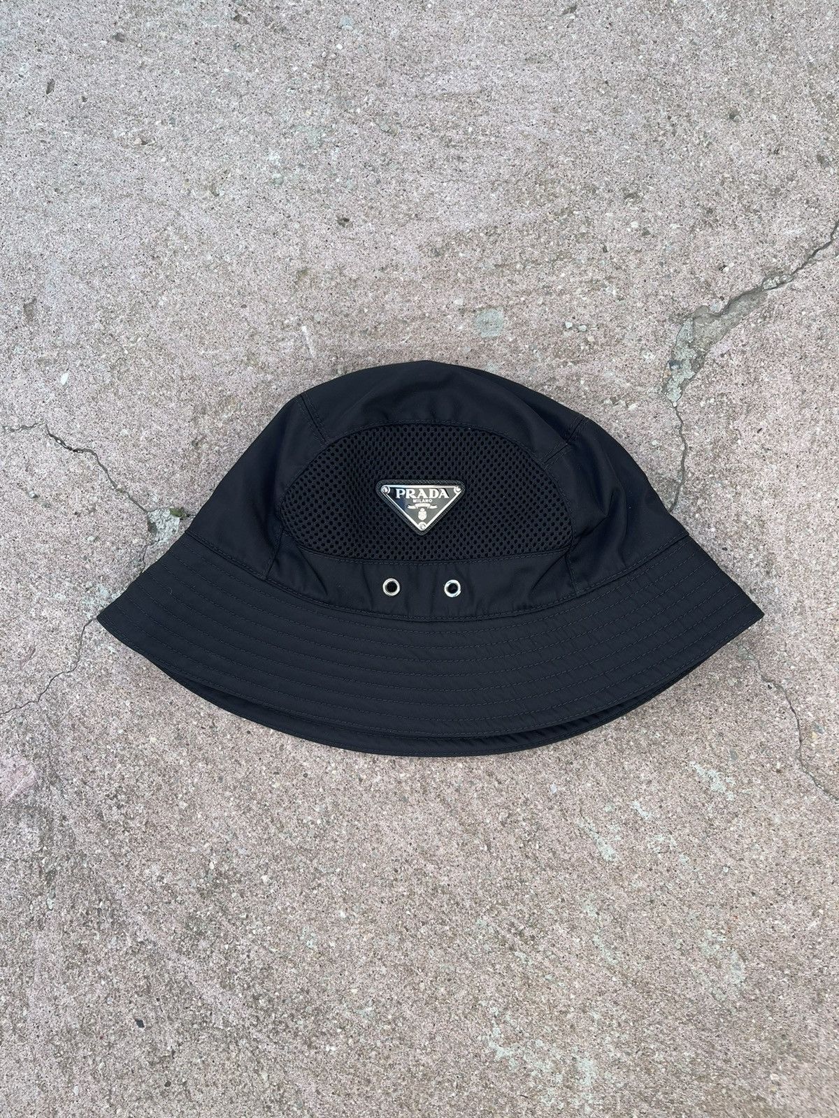 Prada Prada Hat Cap Panama Black Nylon M Sise Size ONE SIZE - 1 Thumbnail