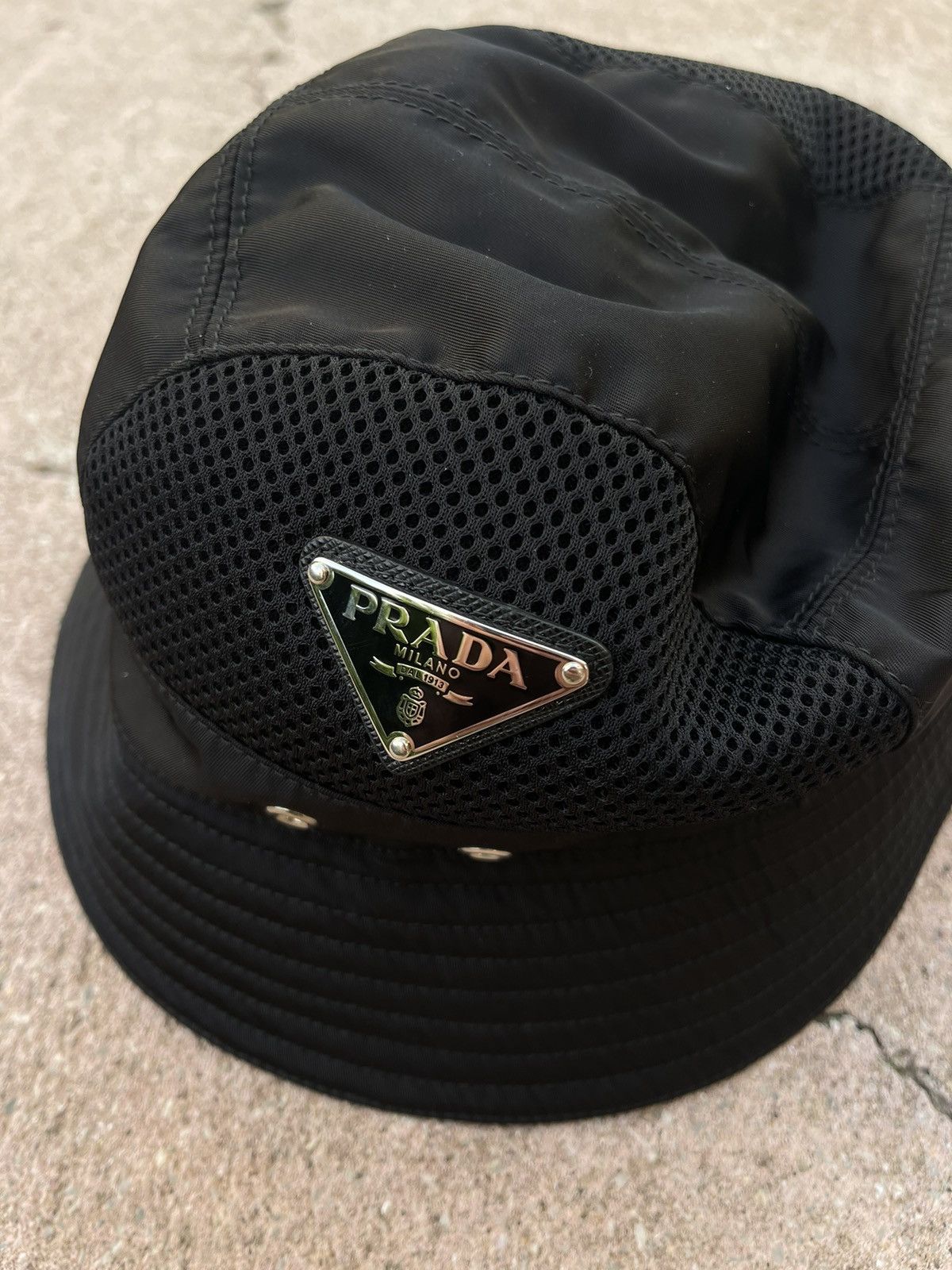 Prada Prada Hat Cap Panama Black Nylon M Sise Size ONE SIZE - 8 Thumbnail