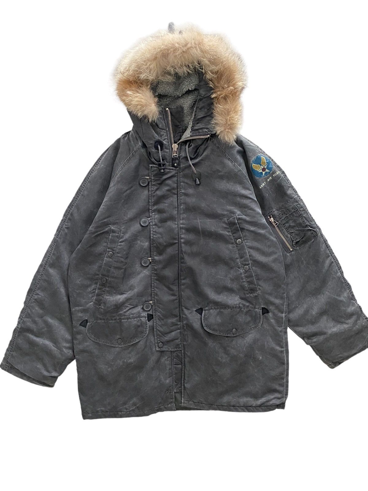 Vintage Authentic Dog Fight Army Air Force Parka Jacket Size US XL / EU 56 / 4 - 2 Thumbnail