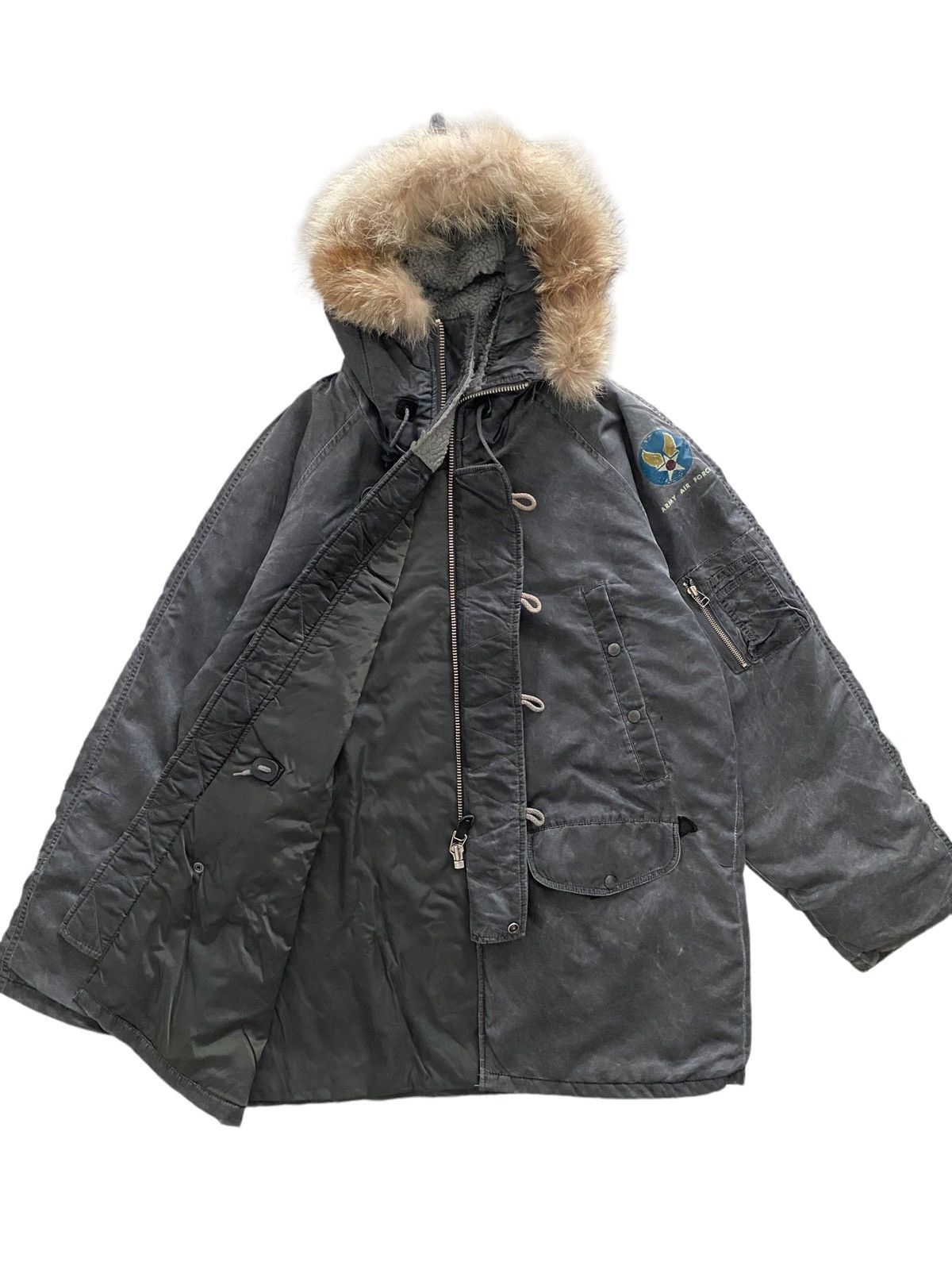 Vintage Authentic Dog Fight Army Air Force Parka Jacket Size US XL / EU 56 / 4 - 3 Thumbnail
