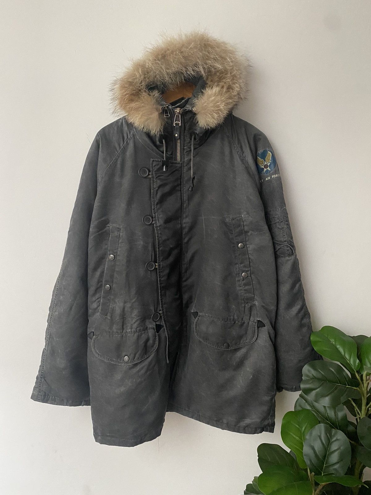 Vintage Authentic Dog Fight Army Air Force Parka Jacket Size US XL / EU 56 / 4 - 5 Thumbnail