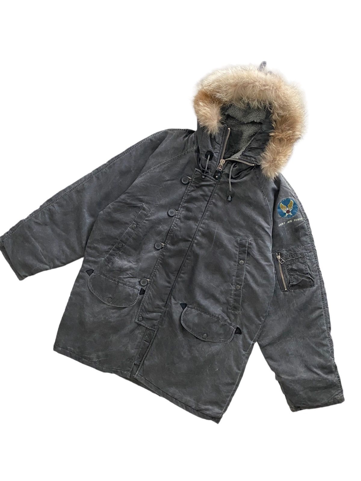 Vintage Authentic Dog Fight Army Air Force Parka Jacket Size US XL / EU 56 / 4 - 1 Thumbnail