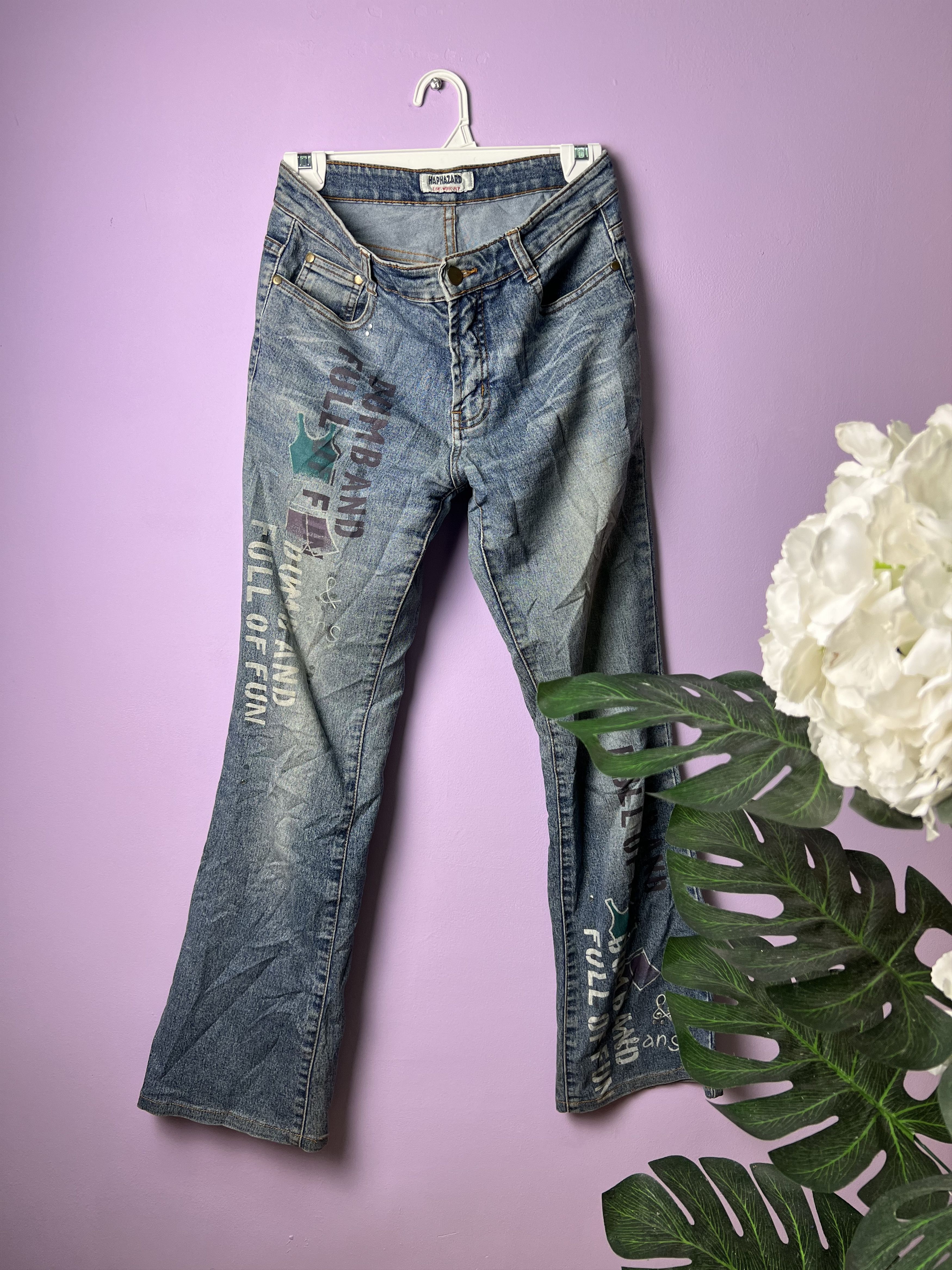 If Six Was Nine 🔥Haphazard Dumb & Full of Fun Distressed Denim Size US 30 / EU 46 - 1 Thumbnail