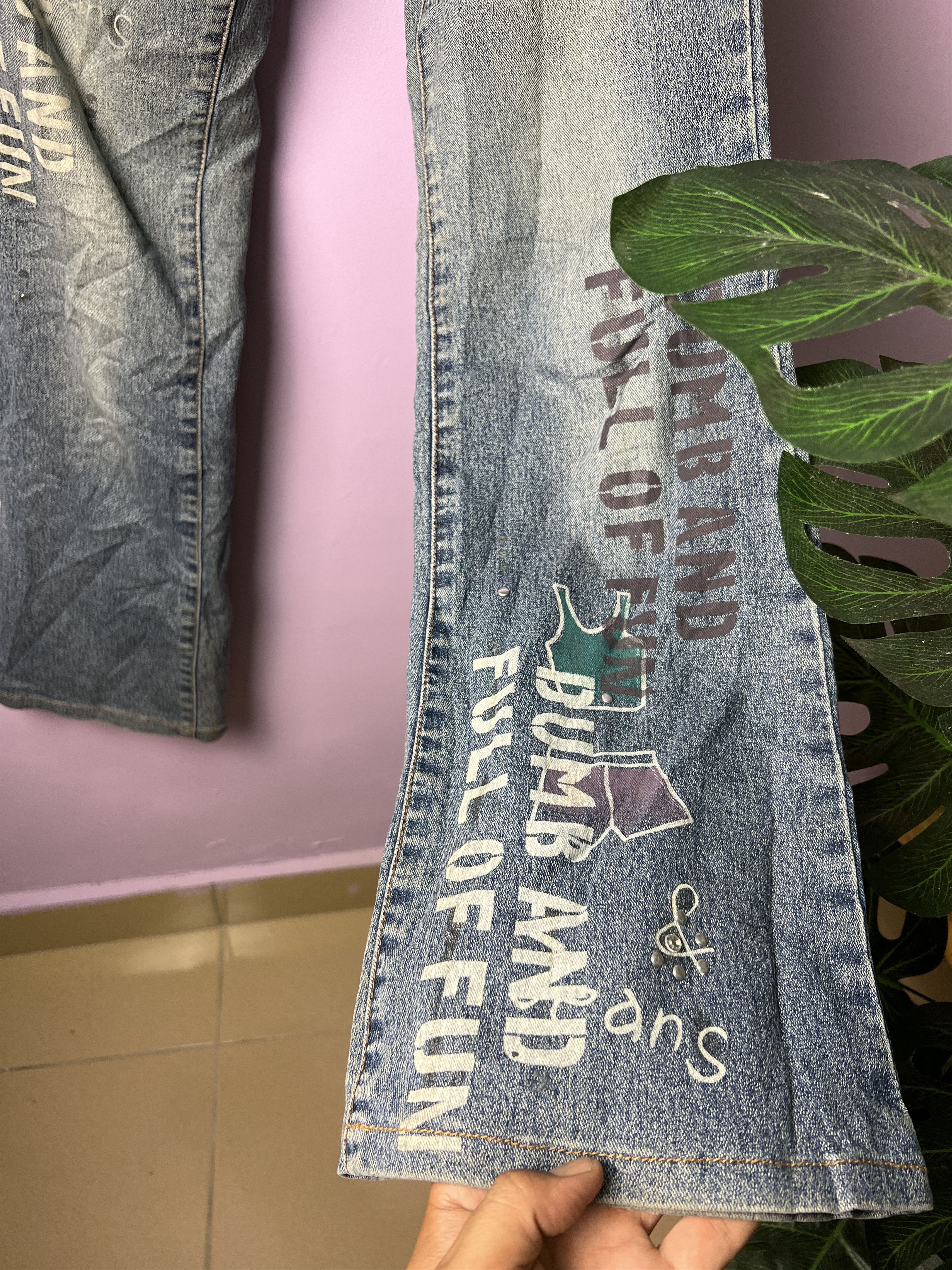 If Six Was Nine 🔥Haphazard Dumb & Full of Fun Distressed Denim Size US 30 / EU 46 - 5 Thumbnail