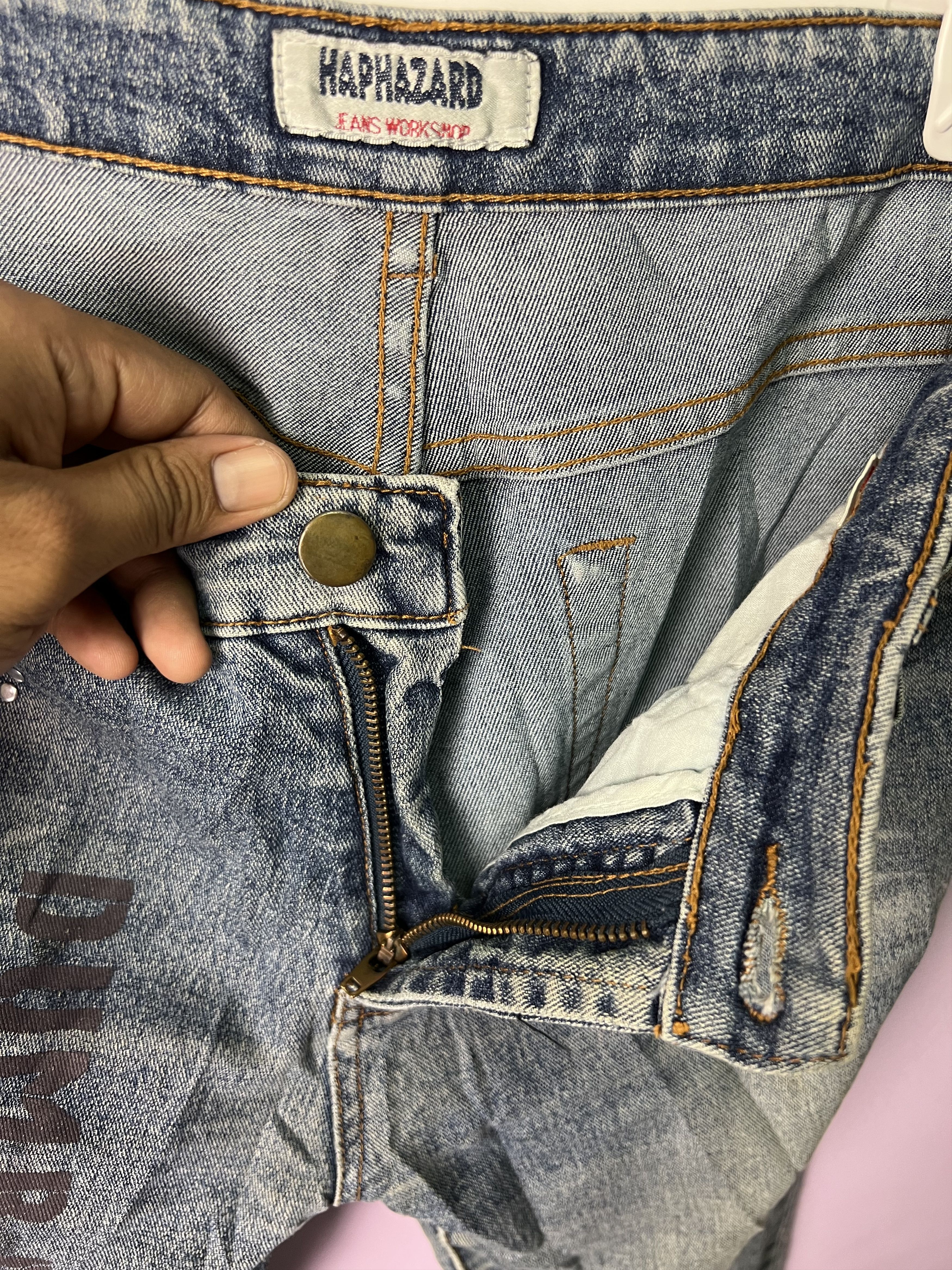 If Six Was Nine 🔥Haphazard Dumb & Full of Fun Distressed Denim Size US 30 / EU 46 - 12 Thumbnail