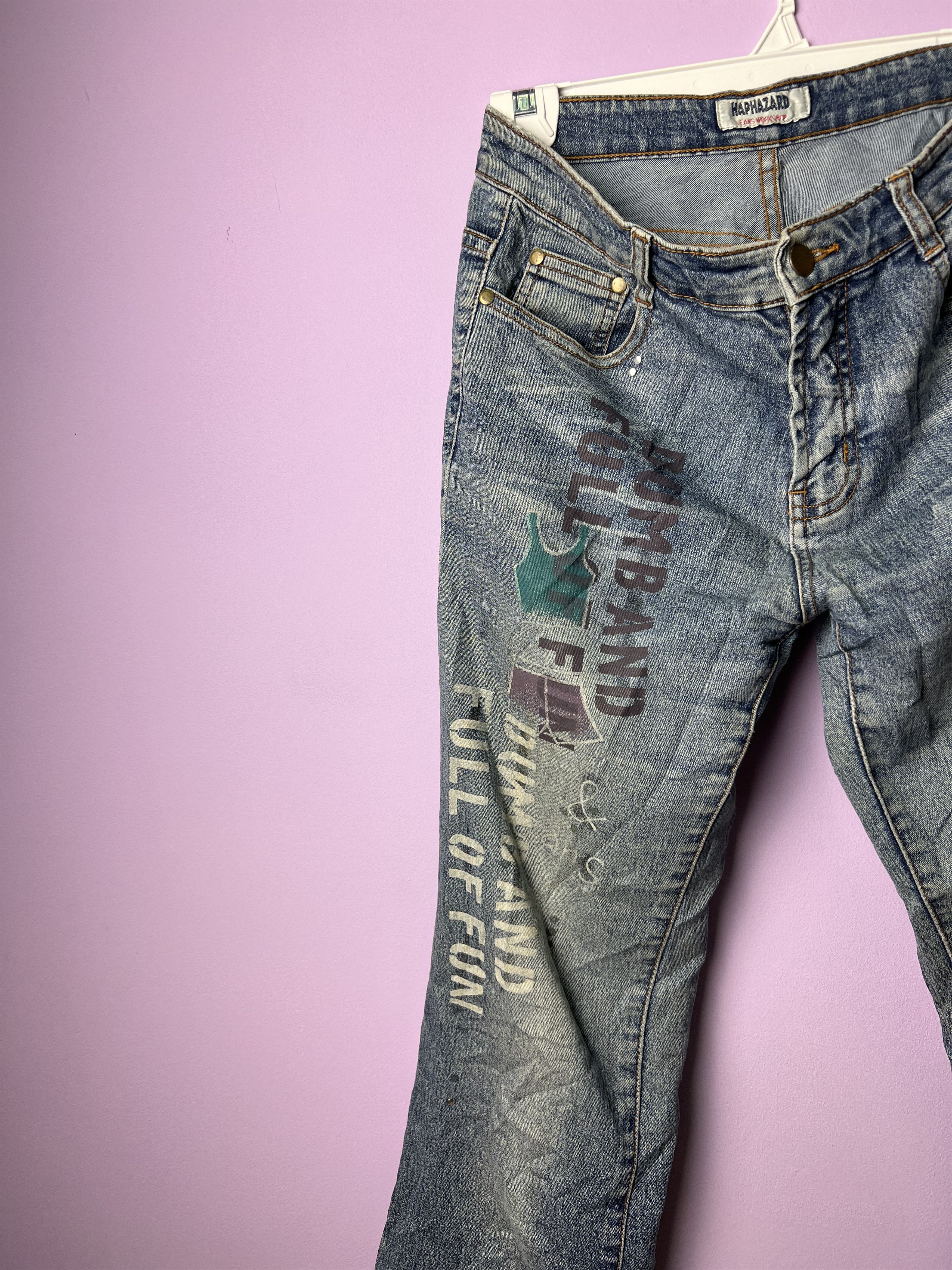 If Six Was Nine 🔥Haphazard Dumb & Full of Fun Distressed Denim Size US 30 / EU 46 - 3 Thumbnail