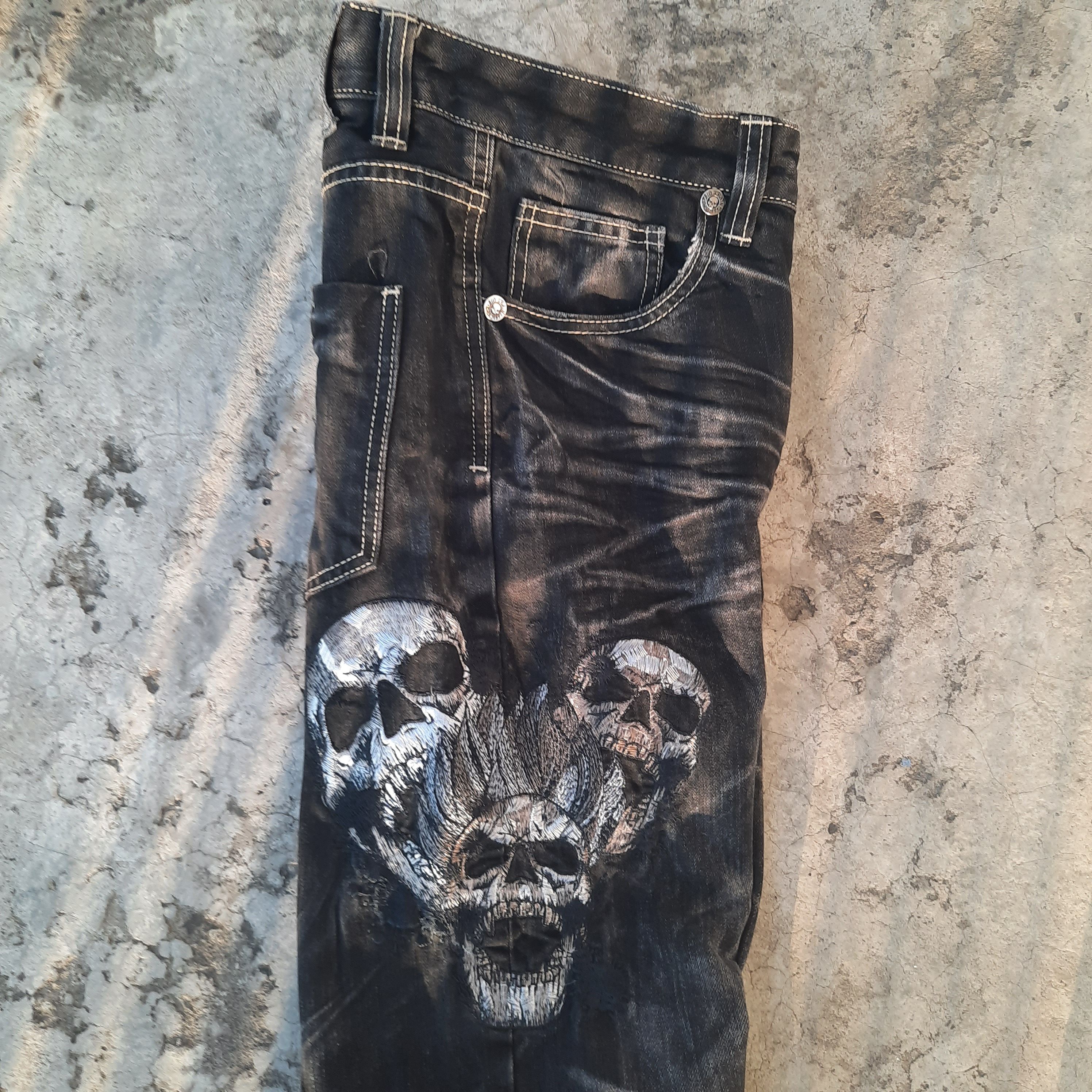 Japanese Brand Japanese Brand Osaka Big Train With Skull Embroidery... Size US 31 - 5 Thumbnail
