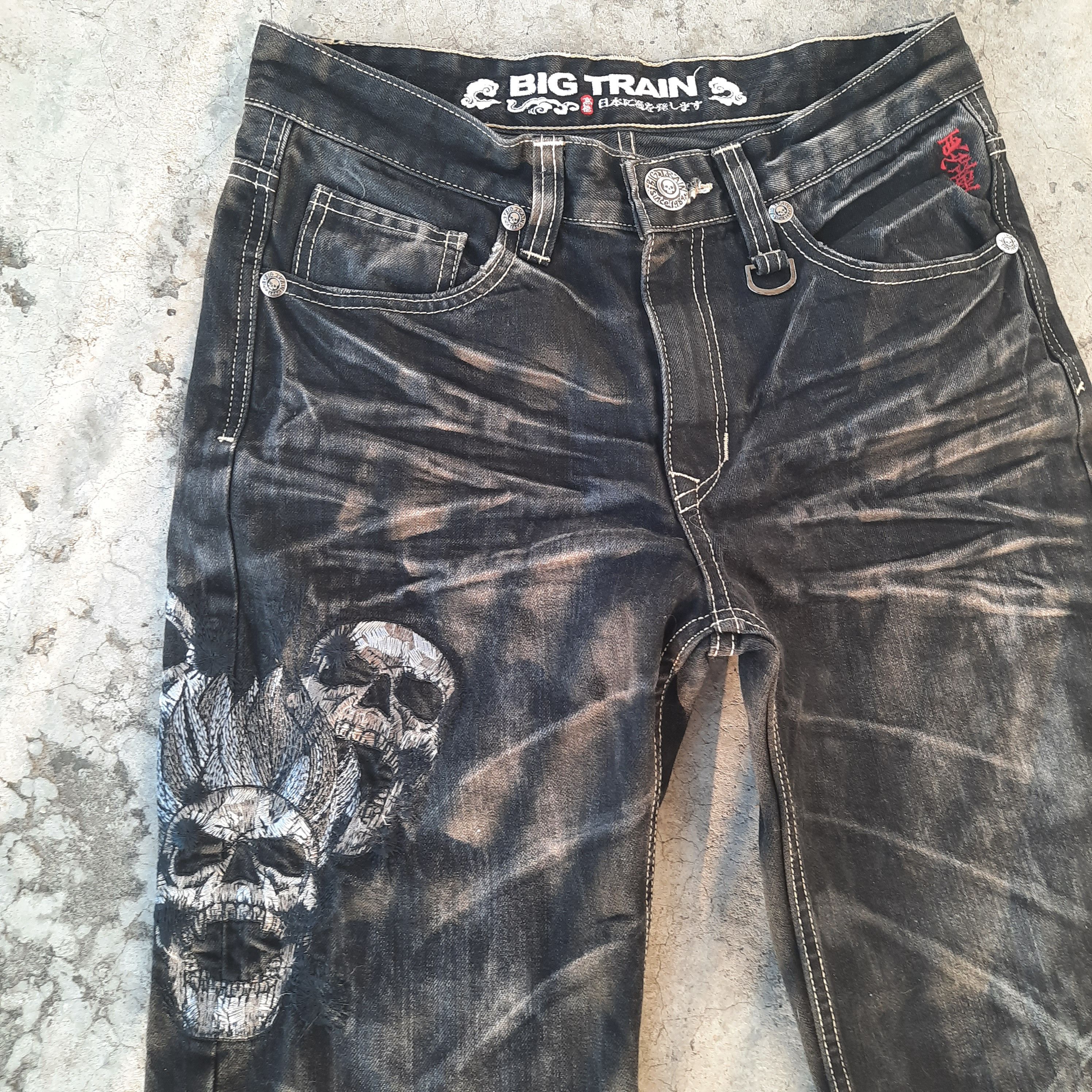 Japanese Brand Japanese Brand Osaka Big Train With Skull Embroidery... Size US 31 - 2 Thumbnail