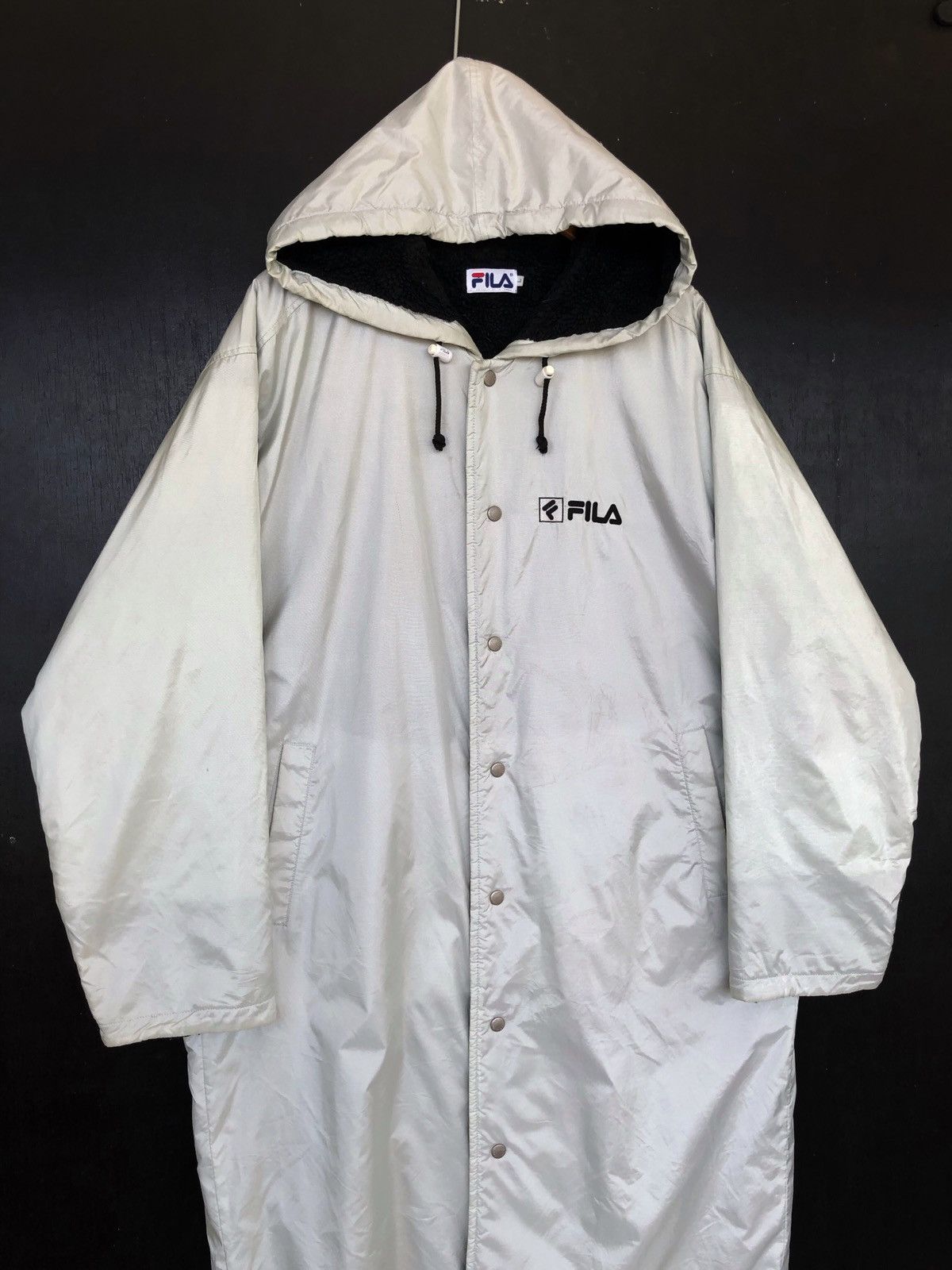 Fila 90s Fila 🇮🇹 Embroidered Logo Oversized Hoodie Coat Size US L / EU 52-54 / 3 - 4 Thumbnail