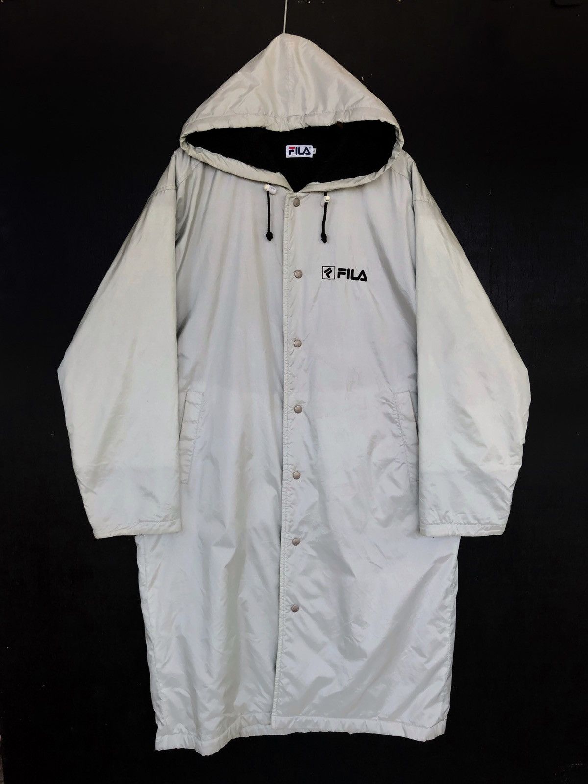 Fila 90s Fila 🇮🇹 Embroidered Logo Oversized Hoodie Coat Size US L / EU 52-54 / 3 - 3 Thumbnail