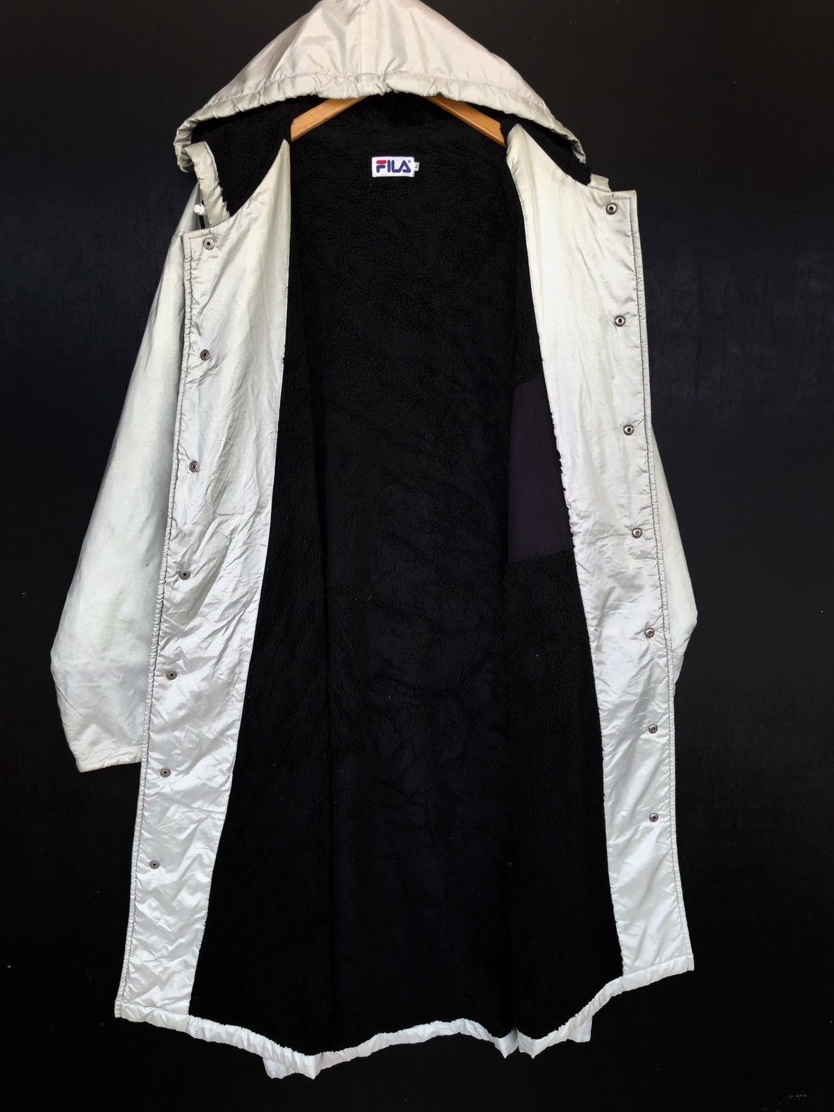 Fila 90s Fila 🇮🇹 Embroidered Logo Oversized Hoodie Coat Size US L / EU 52-54 / 3 - 7 Thumbnail