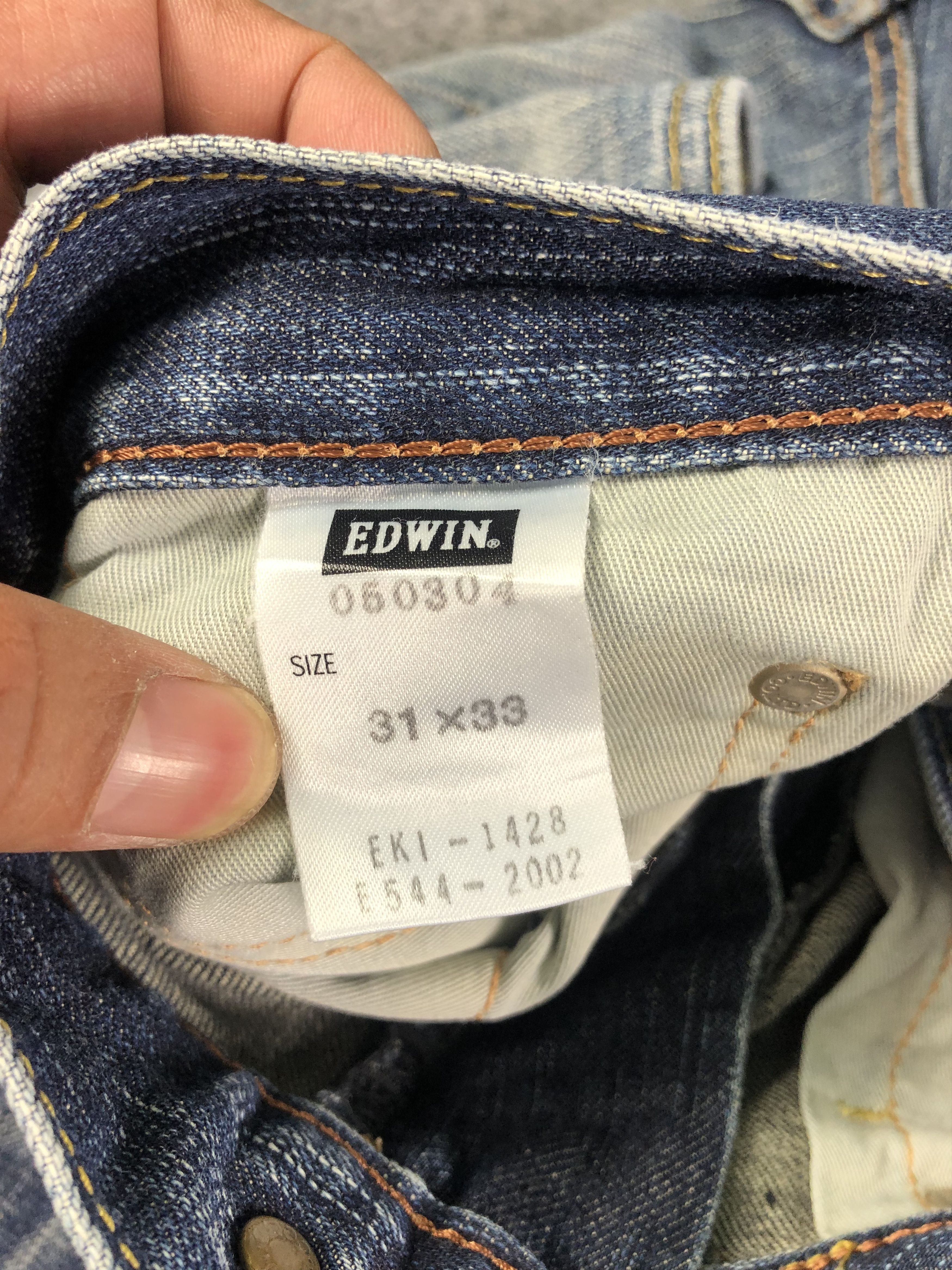 Edwin Wash Blue Edwin 503Z Denim Jeans 33x33.5 Size US 33 - 4 Thumbnail