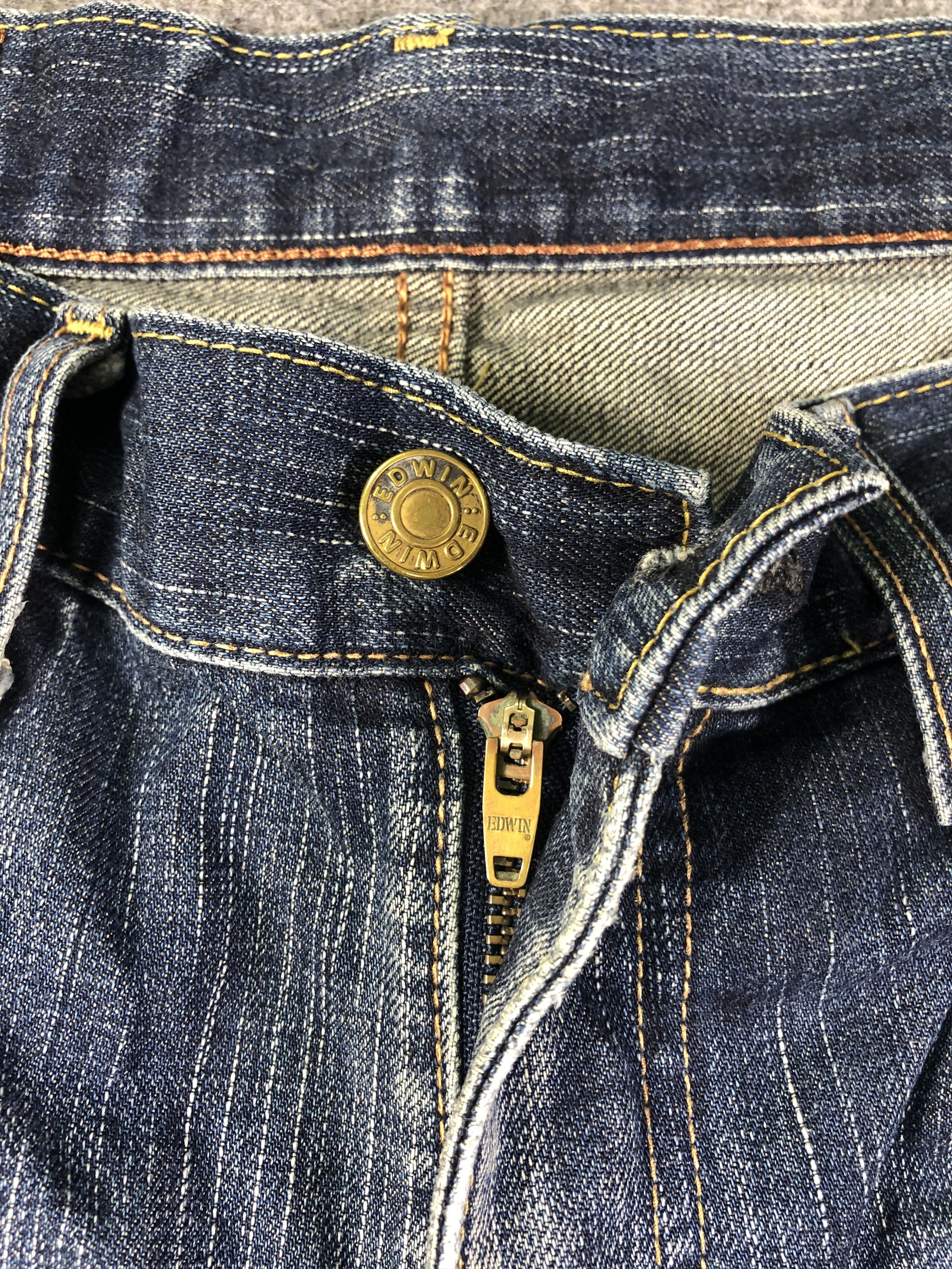 Edwin Wash Blue Edwin 503Z Denim Jeans 33x33.5 Size US 33 - 3 Thumbnail