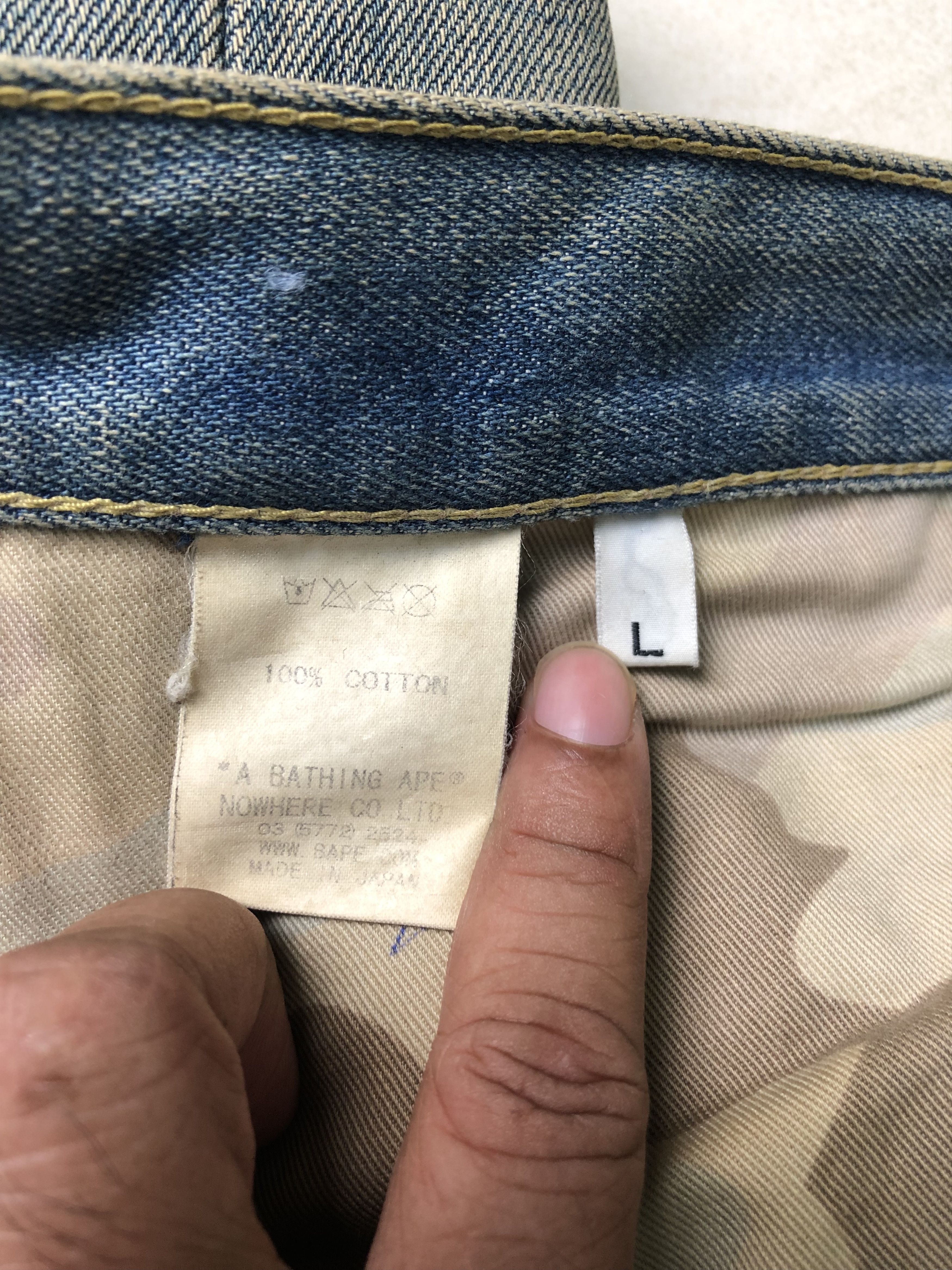 Bape Baby Milo Multi Face Denim Size US 37 - 6 Thumbnail