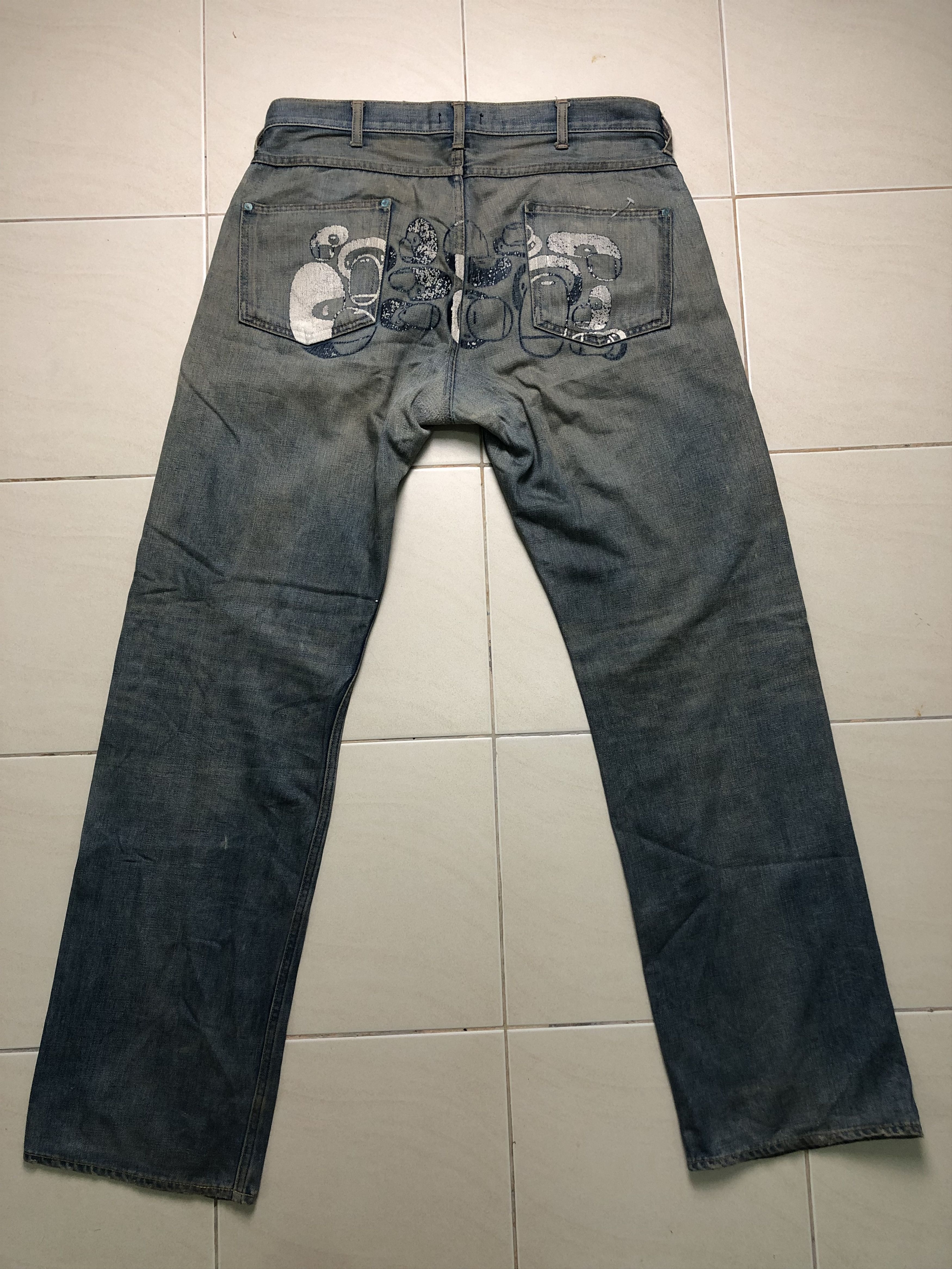 Bape Baby Milo Multi Face Denim Size US 37 - 2 Thumbnail