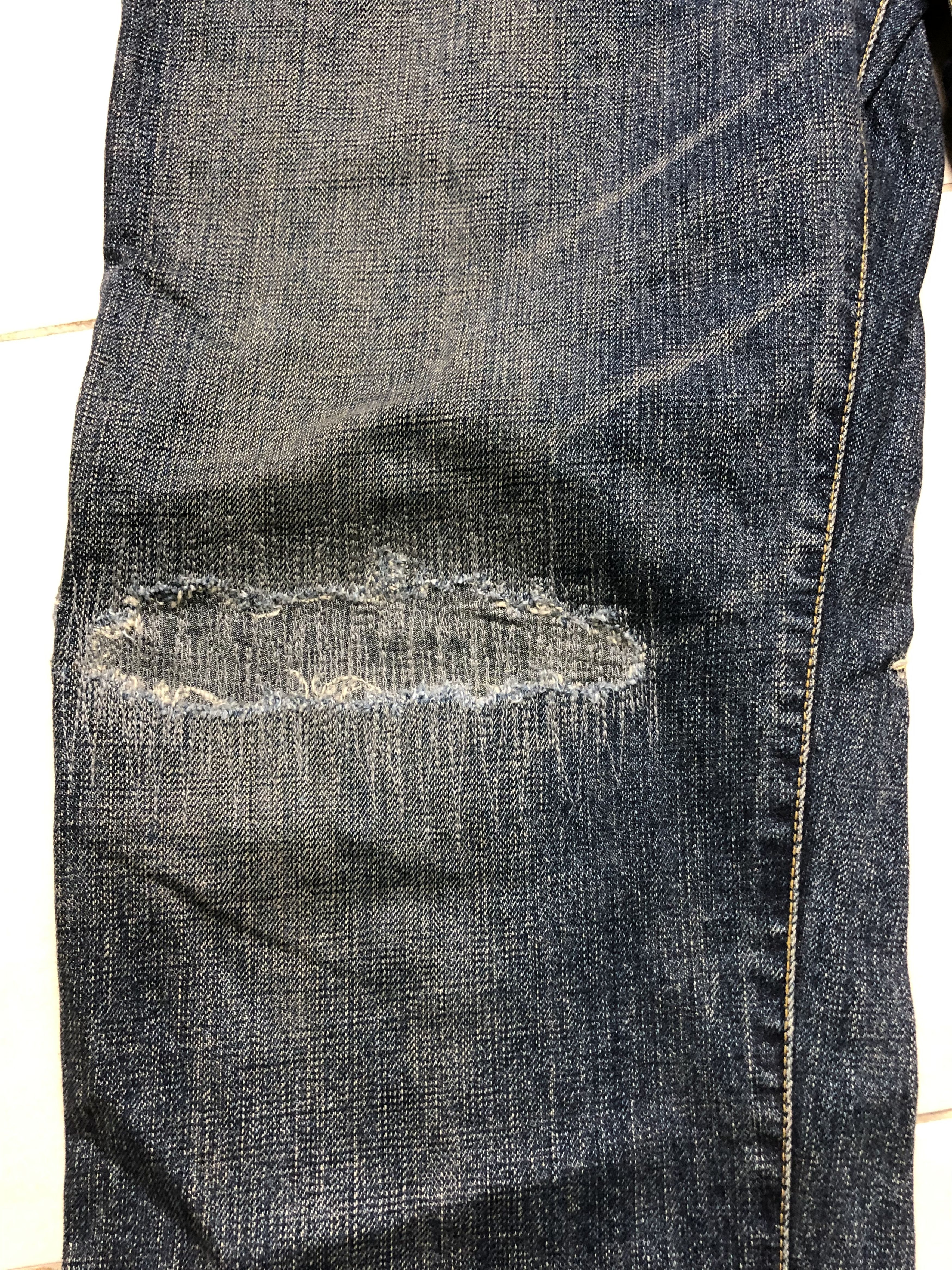 Japanese Brand Ships Japan Selvedges Distressed denim 33x32.5 Size US 33 - 3 Thumbnail