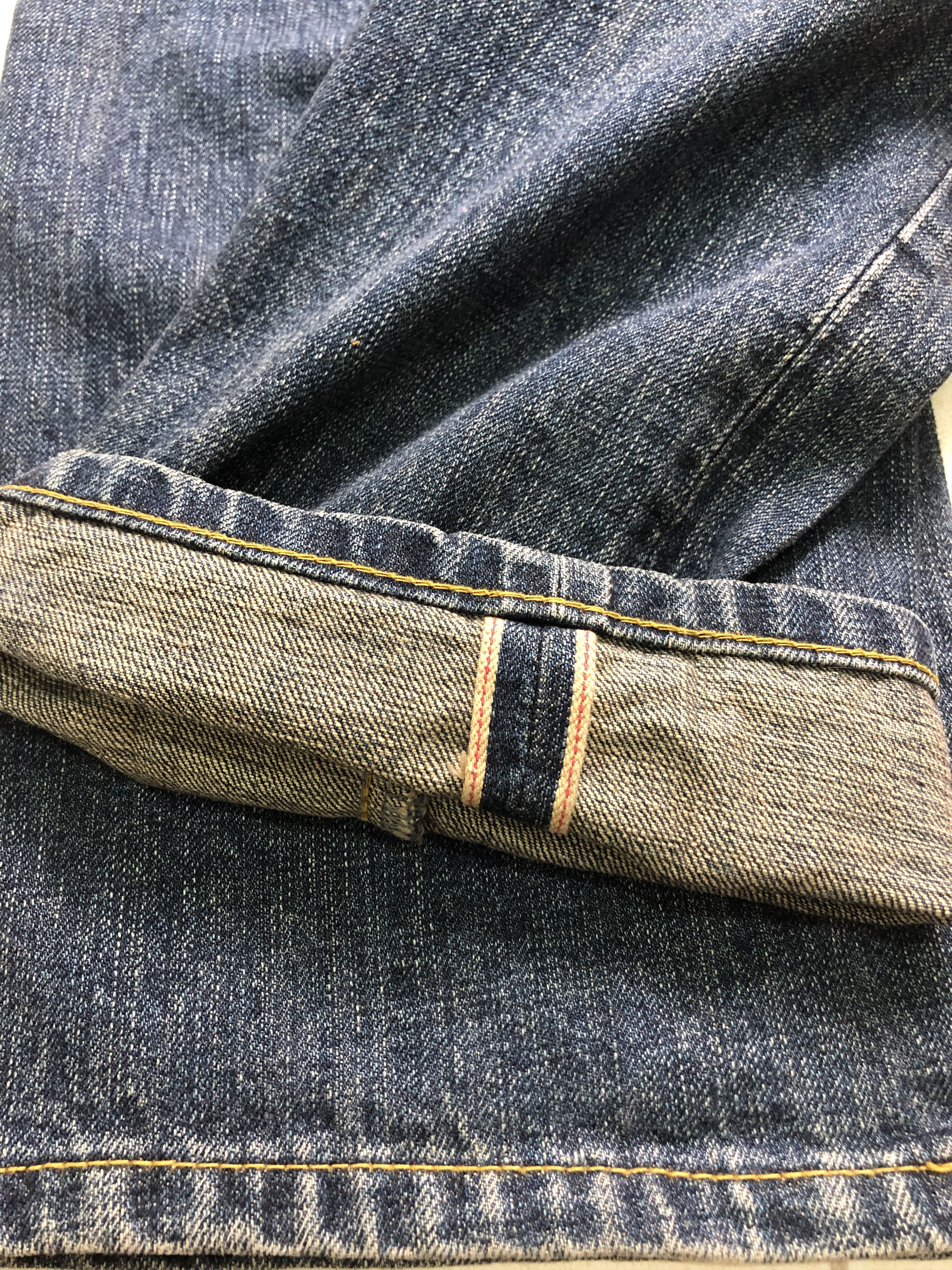 Japanese Brand Ships Japan Selvedges Distressed denim 33x32.5 Size US 33 - 9 Thumbnail