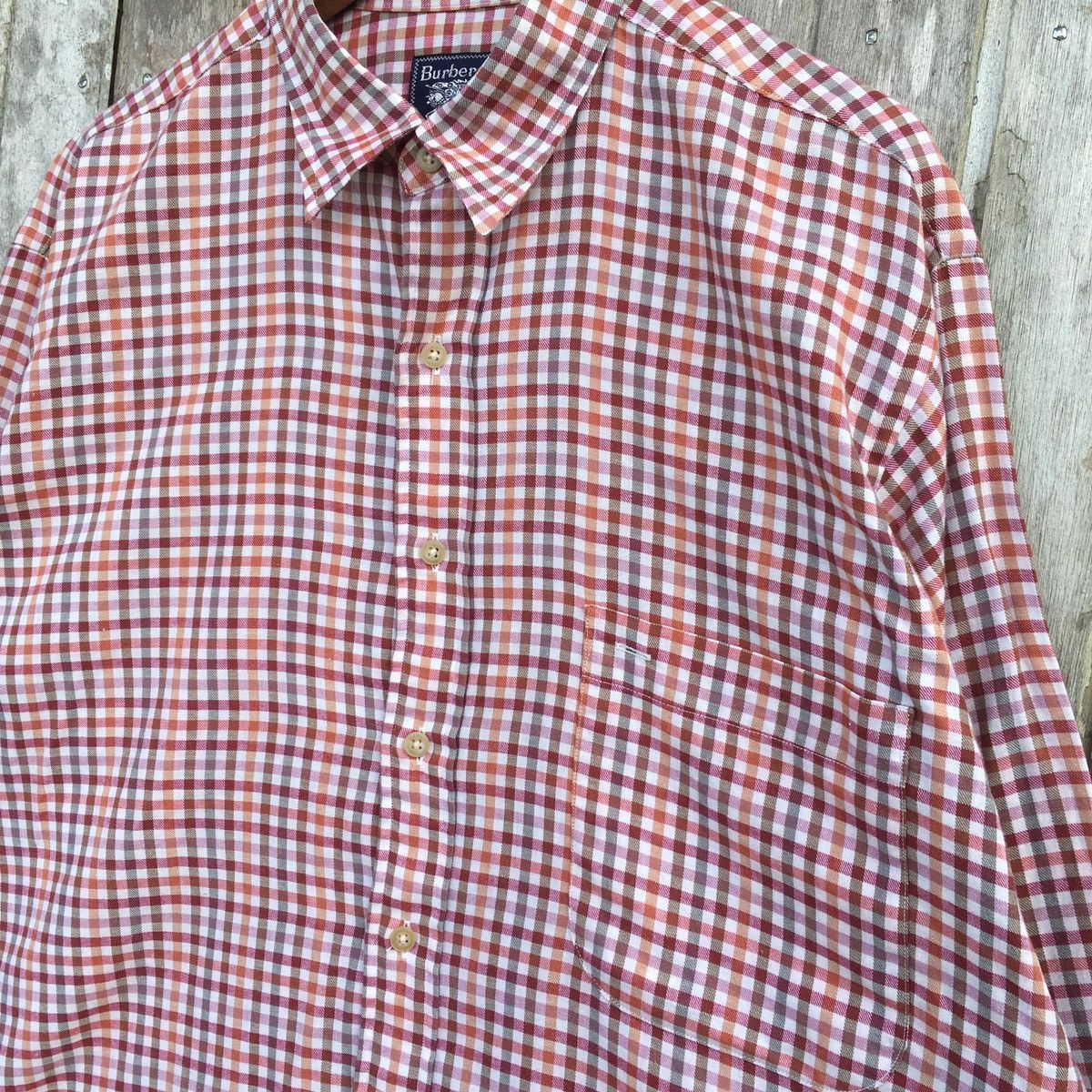 Burberry Vintage 90s Burberrys button up shirt ERD GRUNGE LGB Size US L / EU 52-54 / 3 - 3 Thumbnail