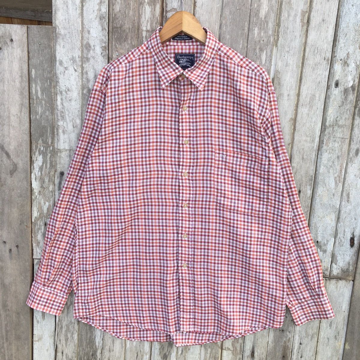Burberry Vintage 90s Burberrys button up shirt ERD GRUNGE LGB Size US L / EU 52-54 / 3 - 1 Thumbnail