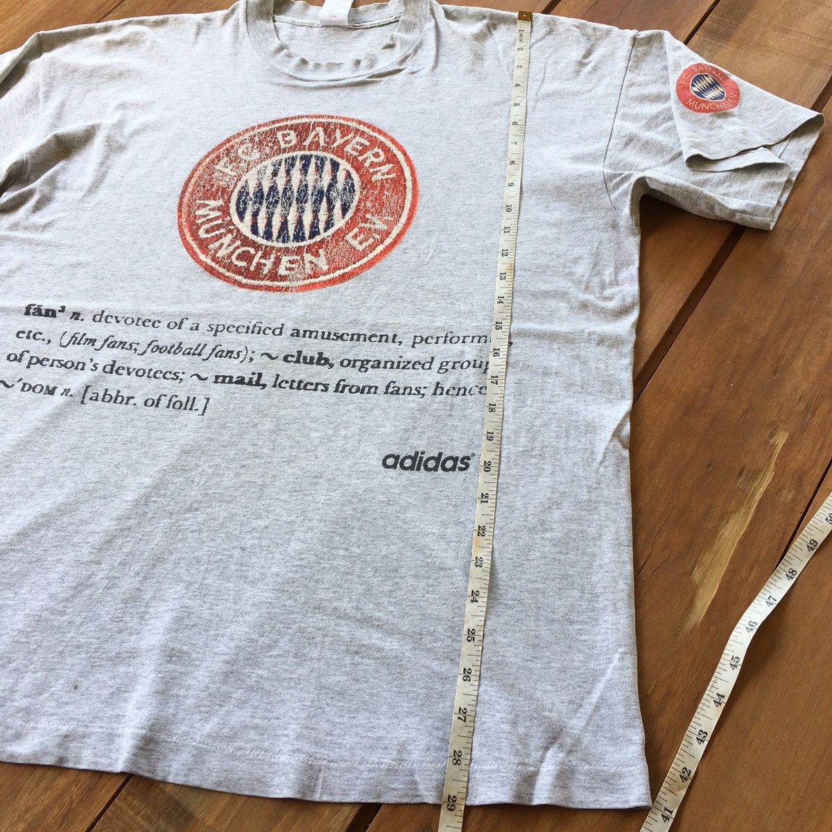 Adidas THRASHED FADED Vintage 90s Adidas Bayern Munich ERD GRUNGE T Size US XL / EU 56 / 4 - 3 Thumbnail