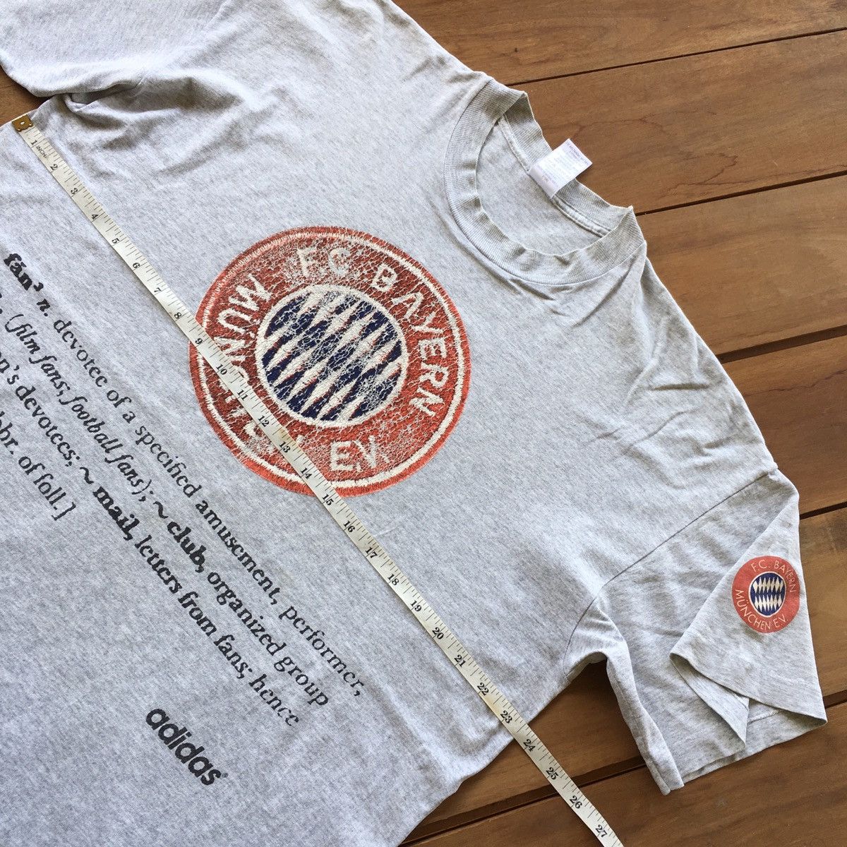 Adidas THRASHED FADED Vintage 90s Adidas Bayern Munich ERD GRUNGE T Size US XL / EU 56 / 4 - 2 Thumbnail