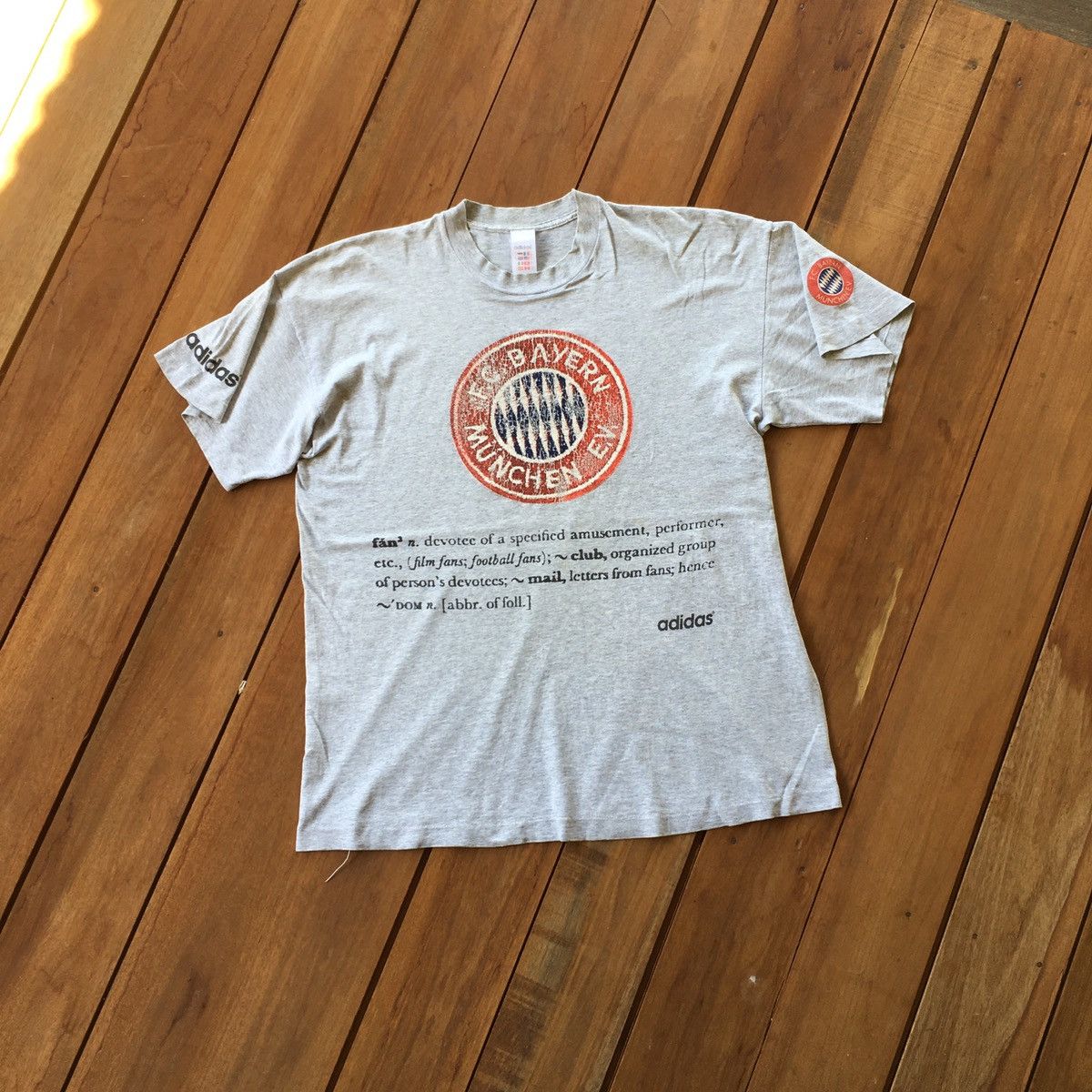 Adidas THRASHED FADED Vintage 90s Adidas Bayern Munich ERD GRUNGE T Size US XL / EU 56 / 4 - 1 Thumbnail