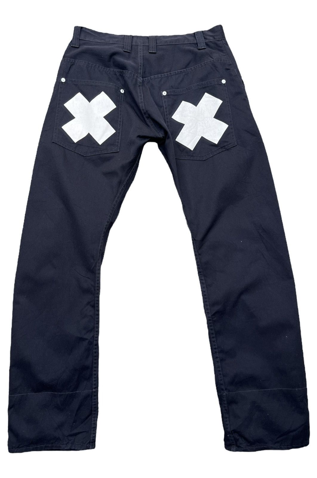 Japanese Brand One piece pants One Piece Embroidered Logo Black Pants Size US 32 / EU 48 - 3 Thumbnail