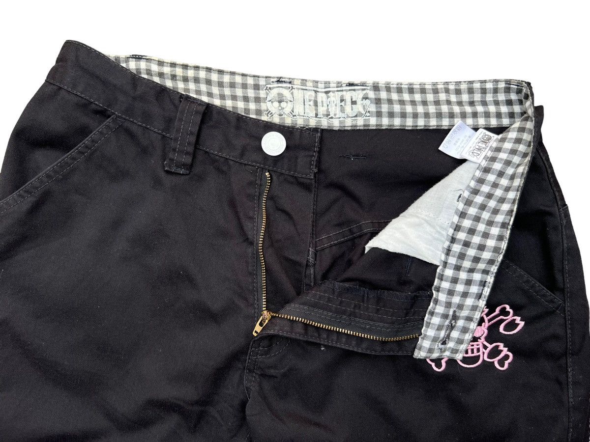 Japanese Brand One piece pants One Piece Embroidered Logo Black Pants Size US 32 / EU 48 - 6 Thumbnail