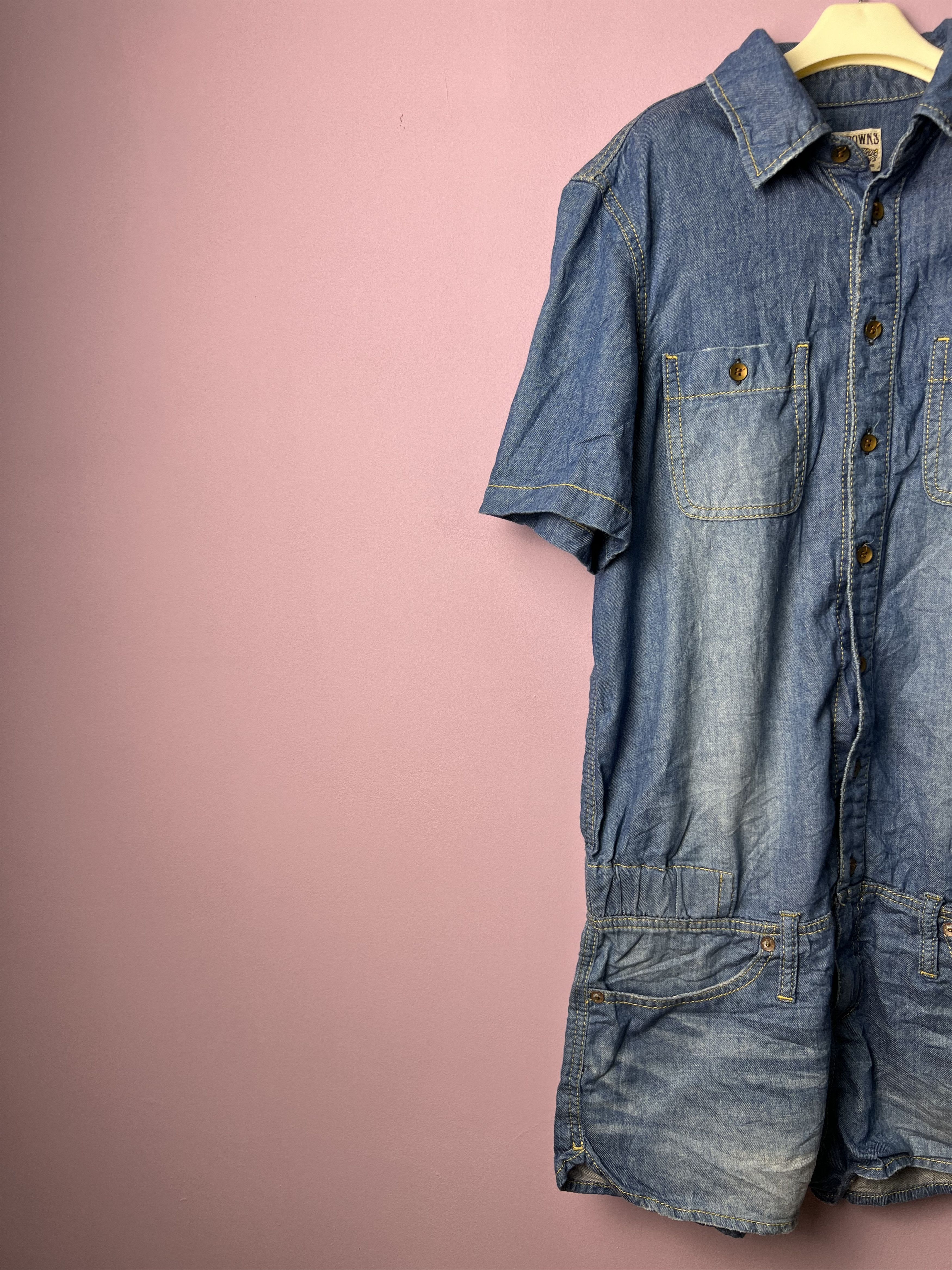 Japanese Brand 🔥Vintage Rodeo Crown Short Pants Overall Size US 33 - 3 Thumbnail